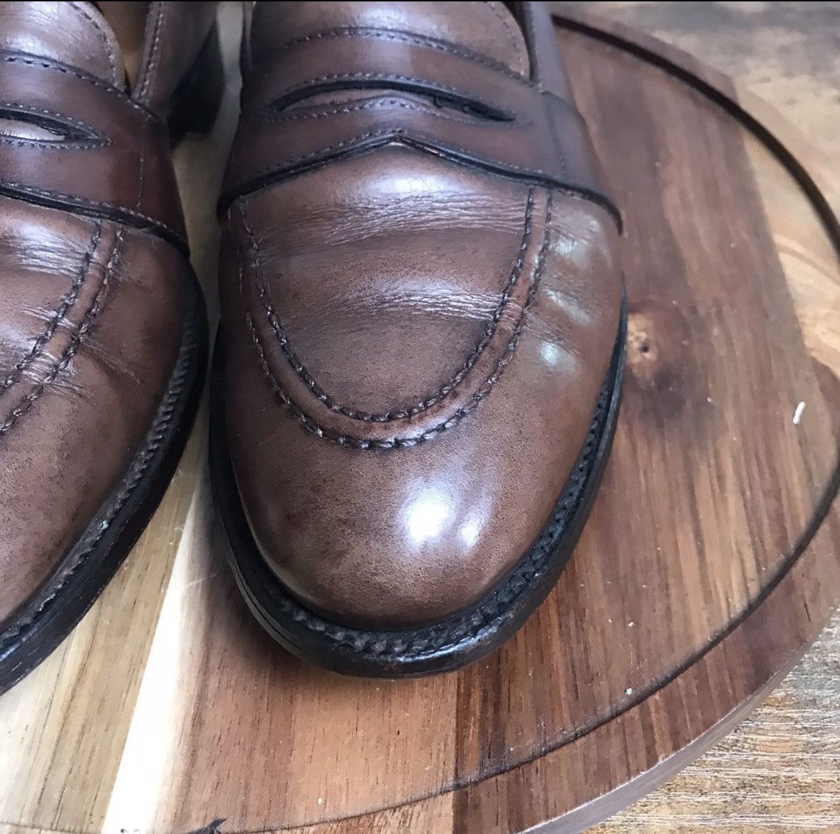 Alden Alden 686 Brown Calfskin Penny Loafer Men’s 7 A/C Made USA Size US 7.5 / EU 40-41 - 3 Thumbnail