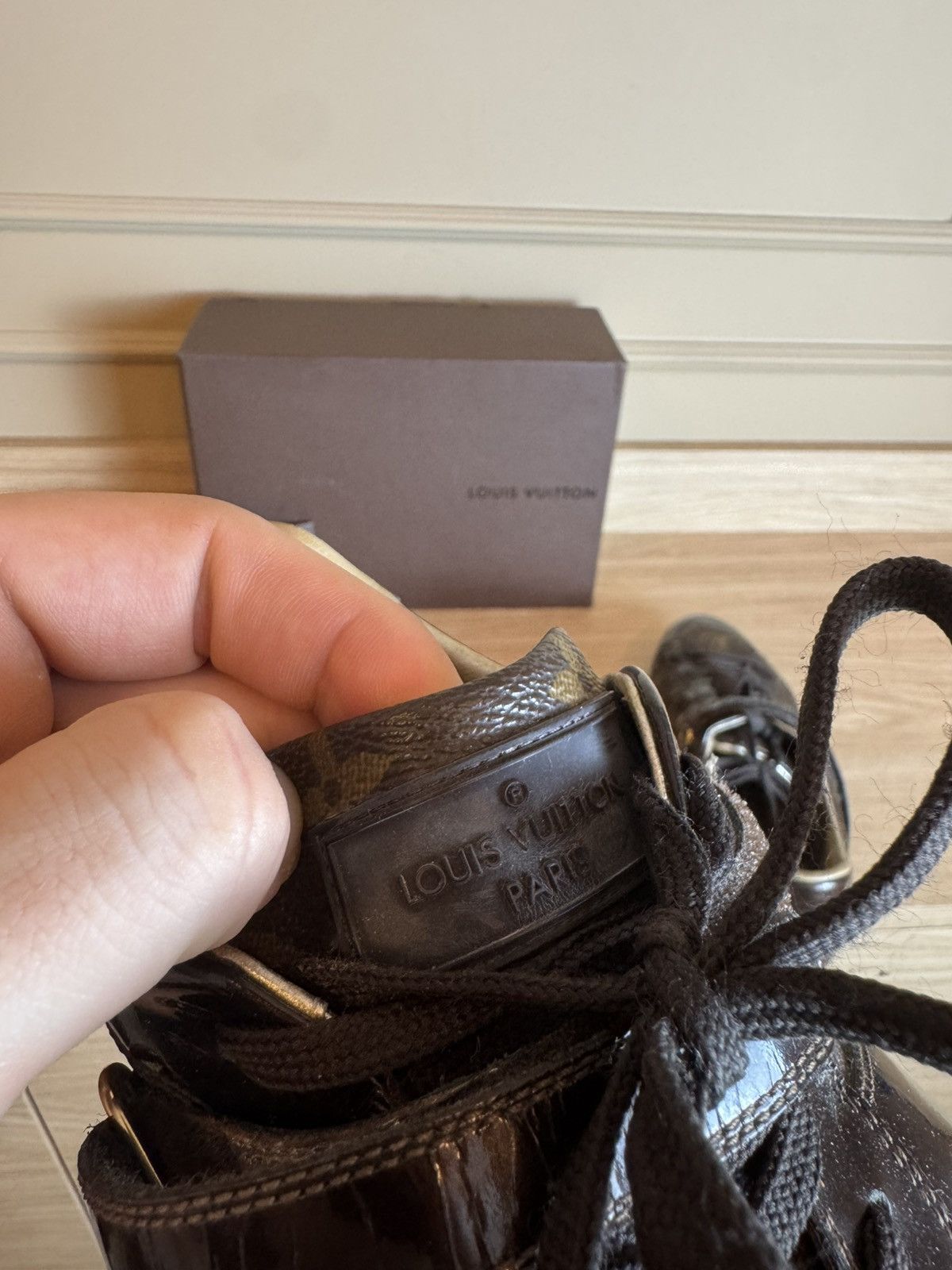 Louis Vuitton Louis Vuitton Sneakers Shoes Trainers Monogram Leather Brown Size US 7.5 / IT 37.5 - 11 Thumbnail