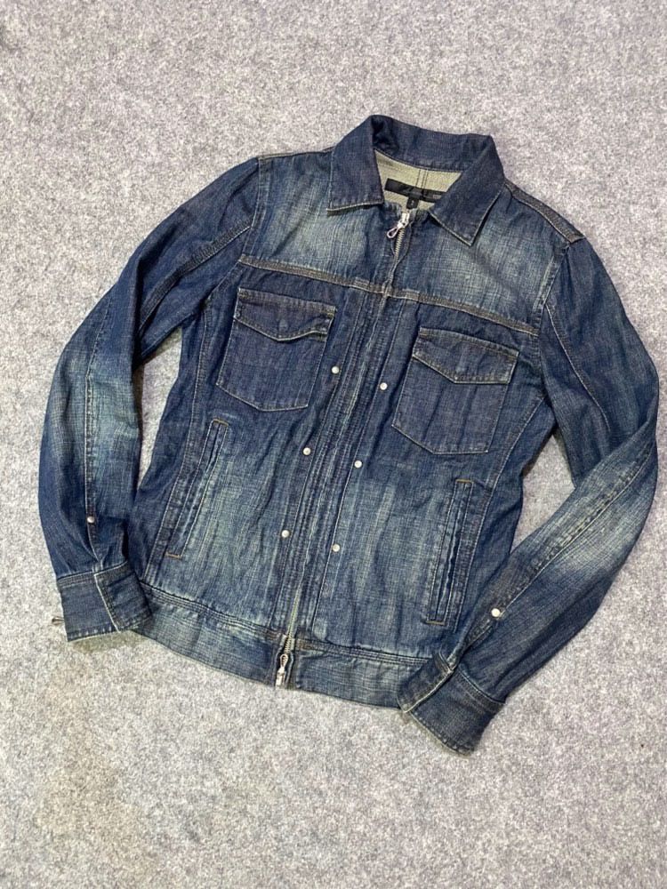 If Six Was Nine Vintage Shclussel Japan Bondage Denim Jacket Size US M / EU 48-50 / 2 - 8 Thumbnail