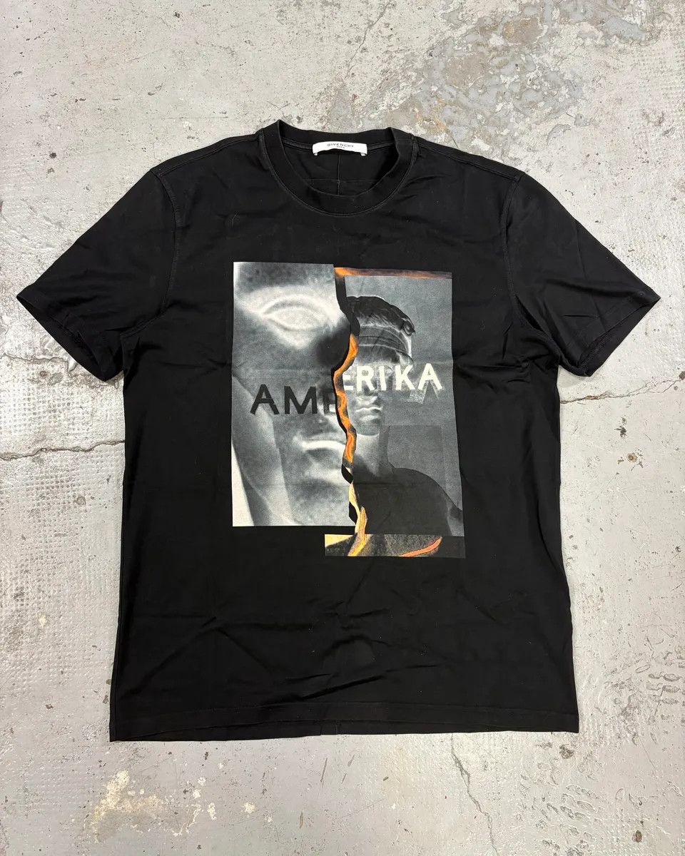 Givenchy SS2015 Givenchy Amerika Black T-Shirt by Riccardo Tisci Size US M / EU 48-50 / 2 - 1 Thumbnail