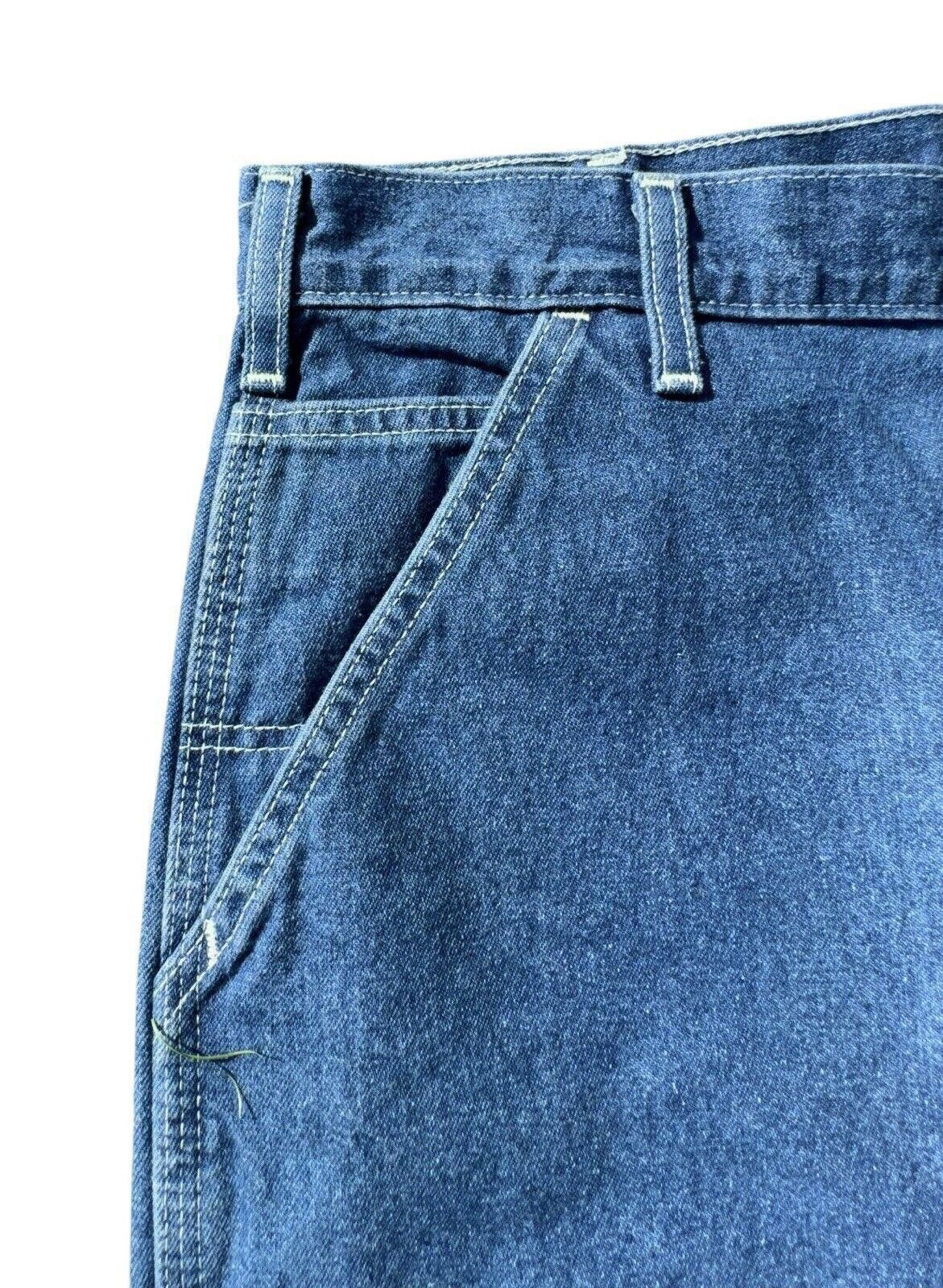 Carhartt Vintage Carhartt Blue Wash Dungaree Loose Jeans 36x34 Size US 36 / EU 52 - 4 Thumbnail