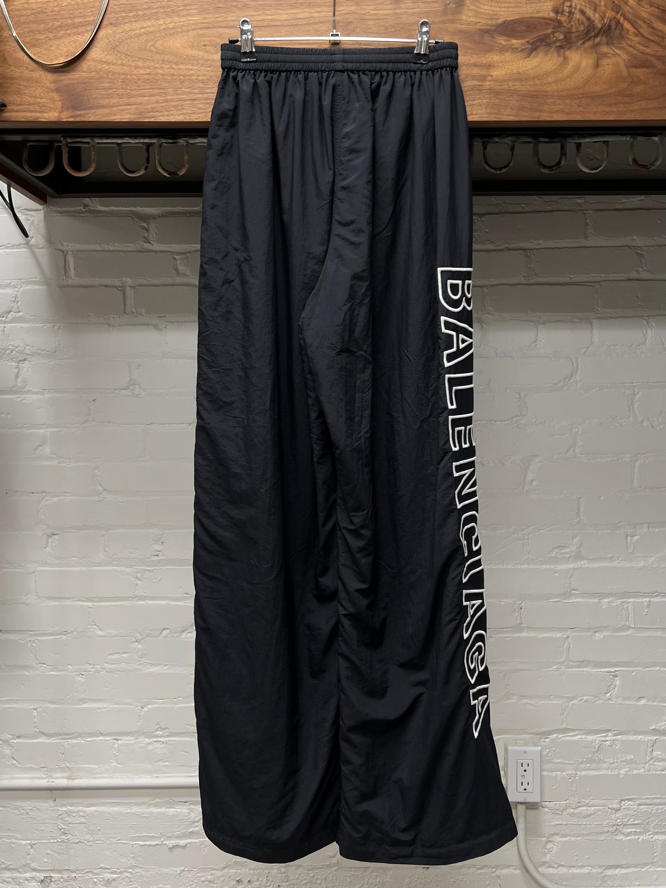 Balenciaga SS22 Balenciaga Nylon Contrast Logo Track Pants Size US 29 - 4 Thumbnail