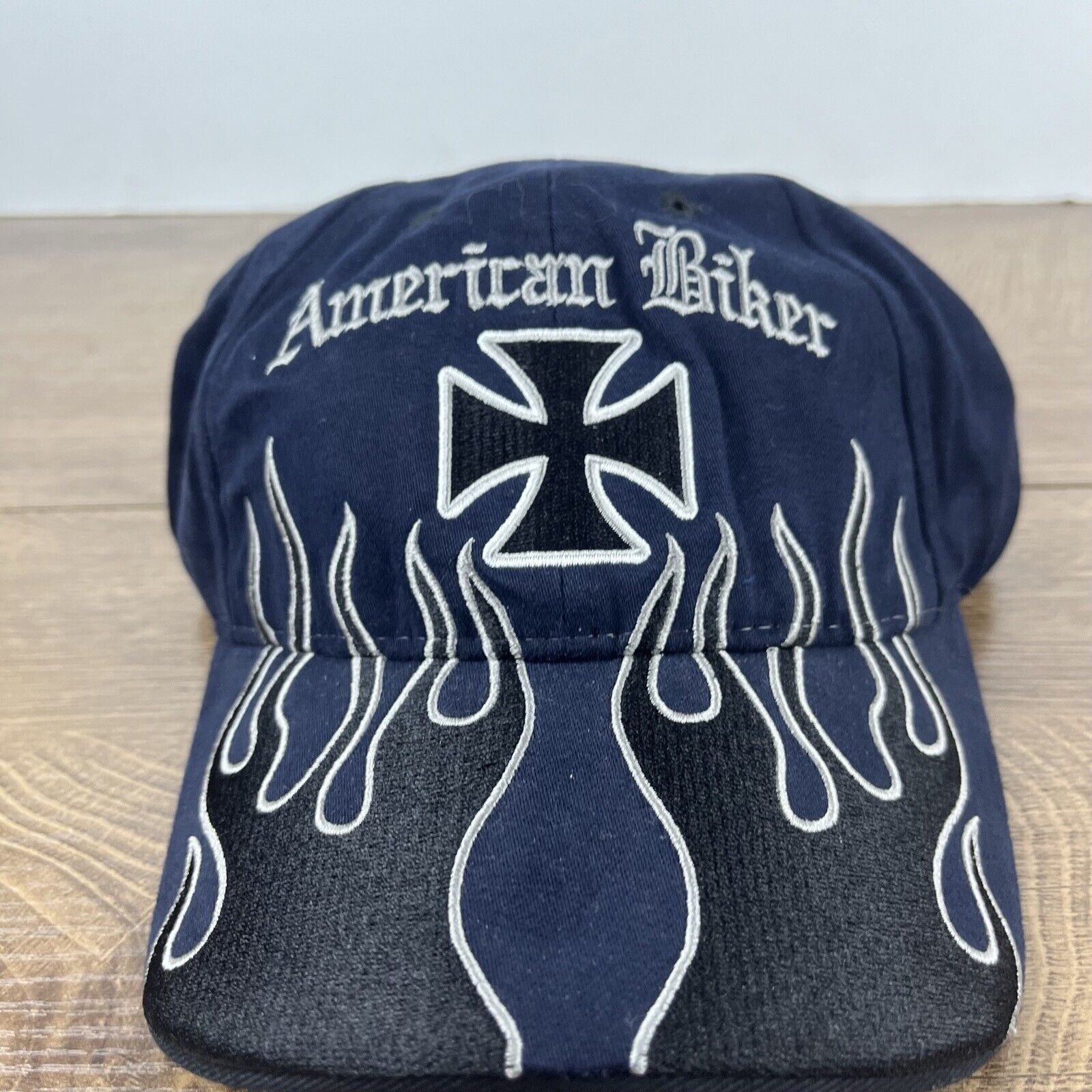 Other American Biker Hat Motorcycle Biker Blue Cap Adjustable Blue Size ONE SIZE - 4 Thumbnail