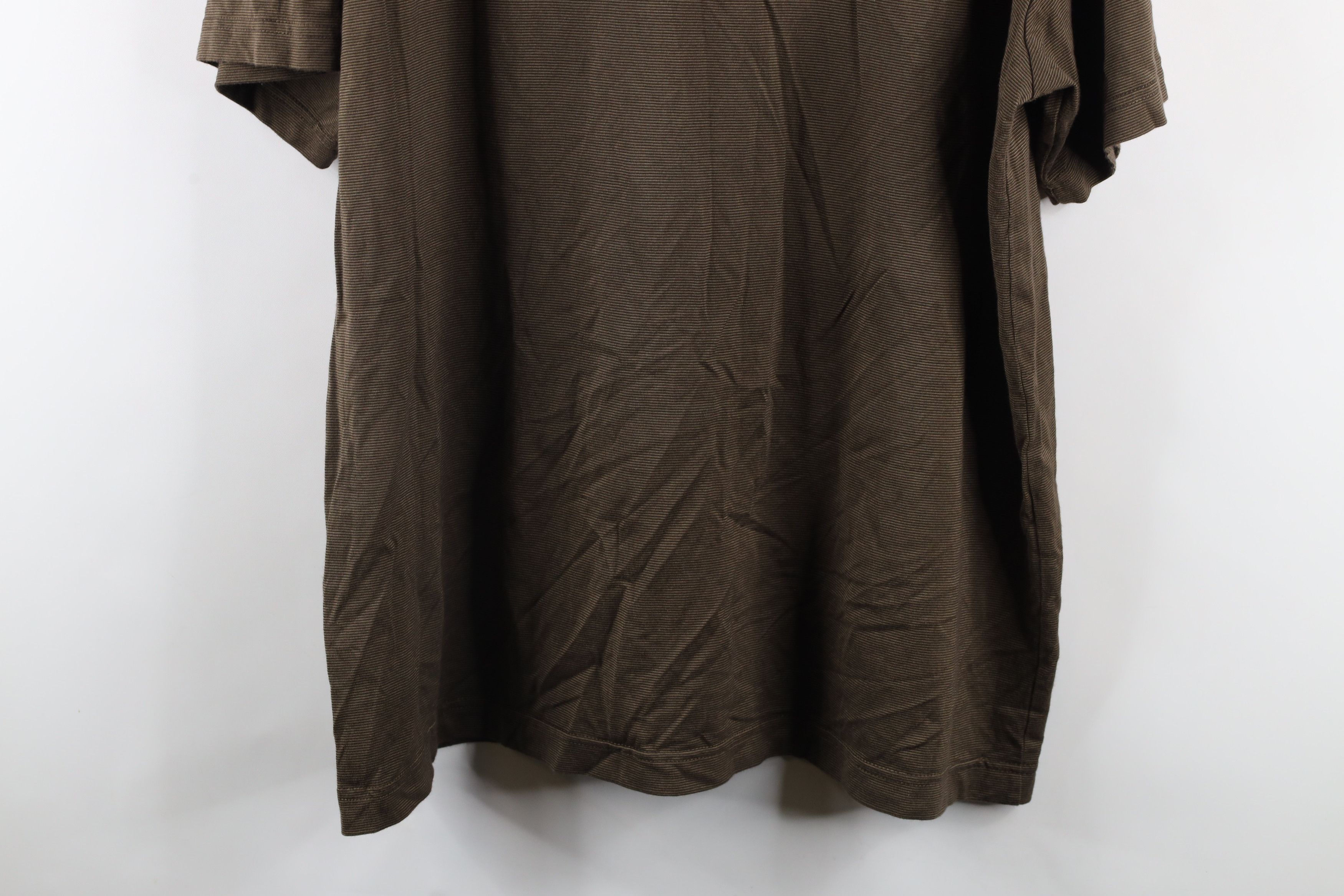 Vintage Vintage 90s Streetwear Striped Short Sleeve T-Shirt Brown Size US XL / EU 56 / 4 - 9 Thumbnail