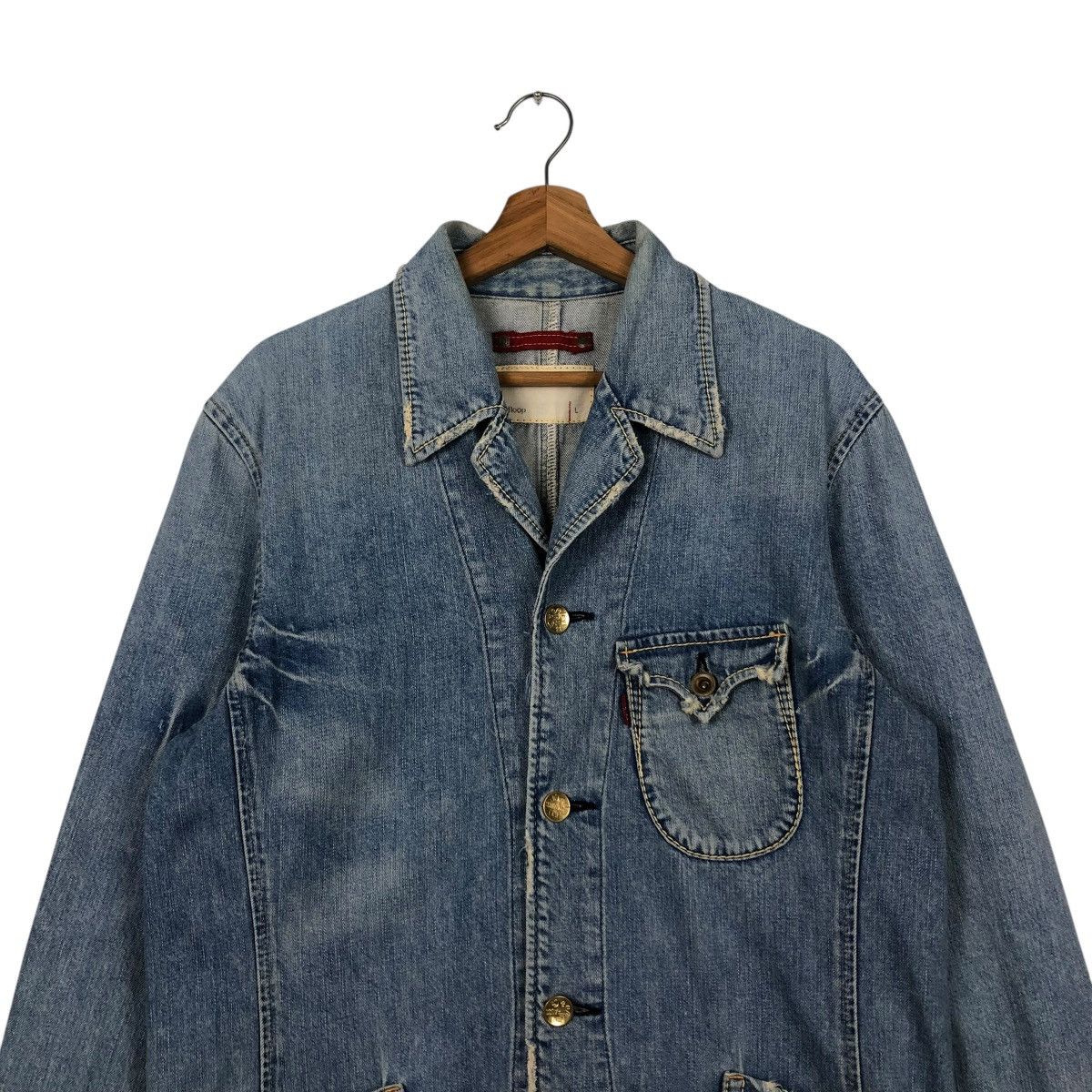 Levi's 🔥VINTAGE CHORE WORKER DENIM JACKET LEVI’S REDLOOP Size US L / EU 52-54 / 3 - 5 Thumbnail