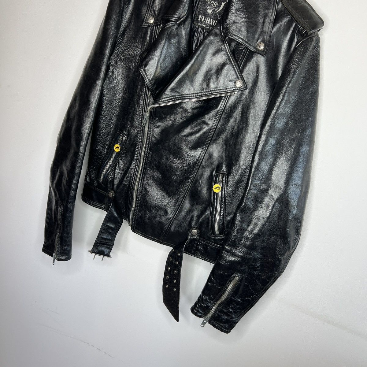 Designer 90s Real Leather Vintage Ramones Punk Biker Goth y2k Jacket Size US M / EU 48-50 / 2 - 2 Thumbnail