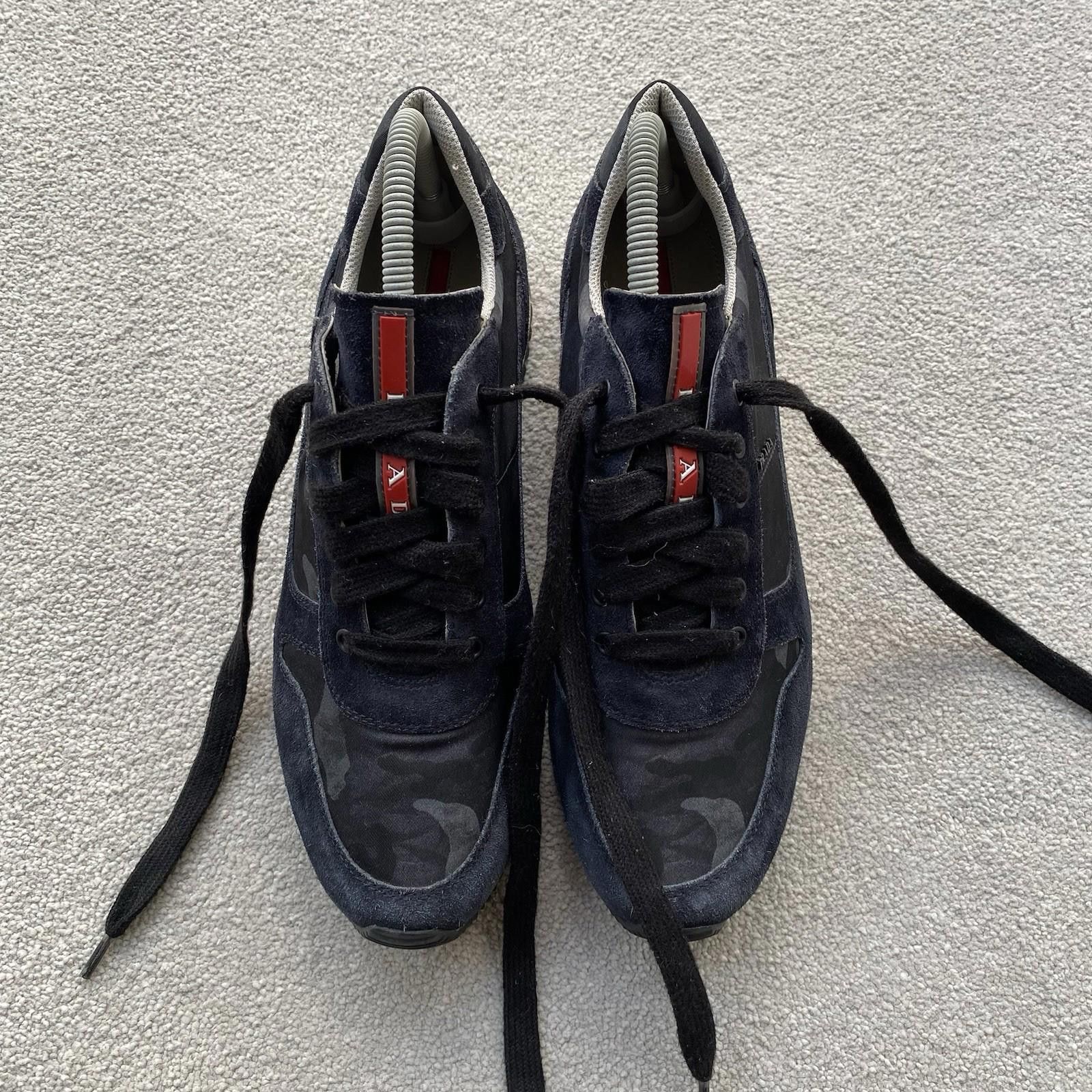 Prada Prada Women’s Navy Camo Trainers Size EU39 Size US 9 / IT 39 - 6 Thumbnail