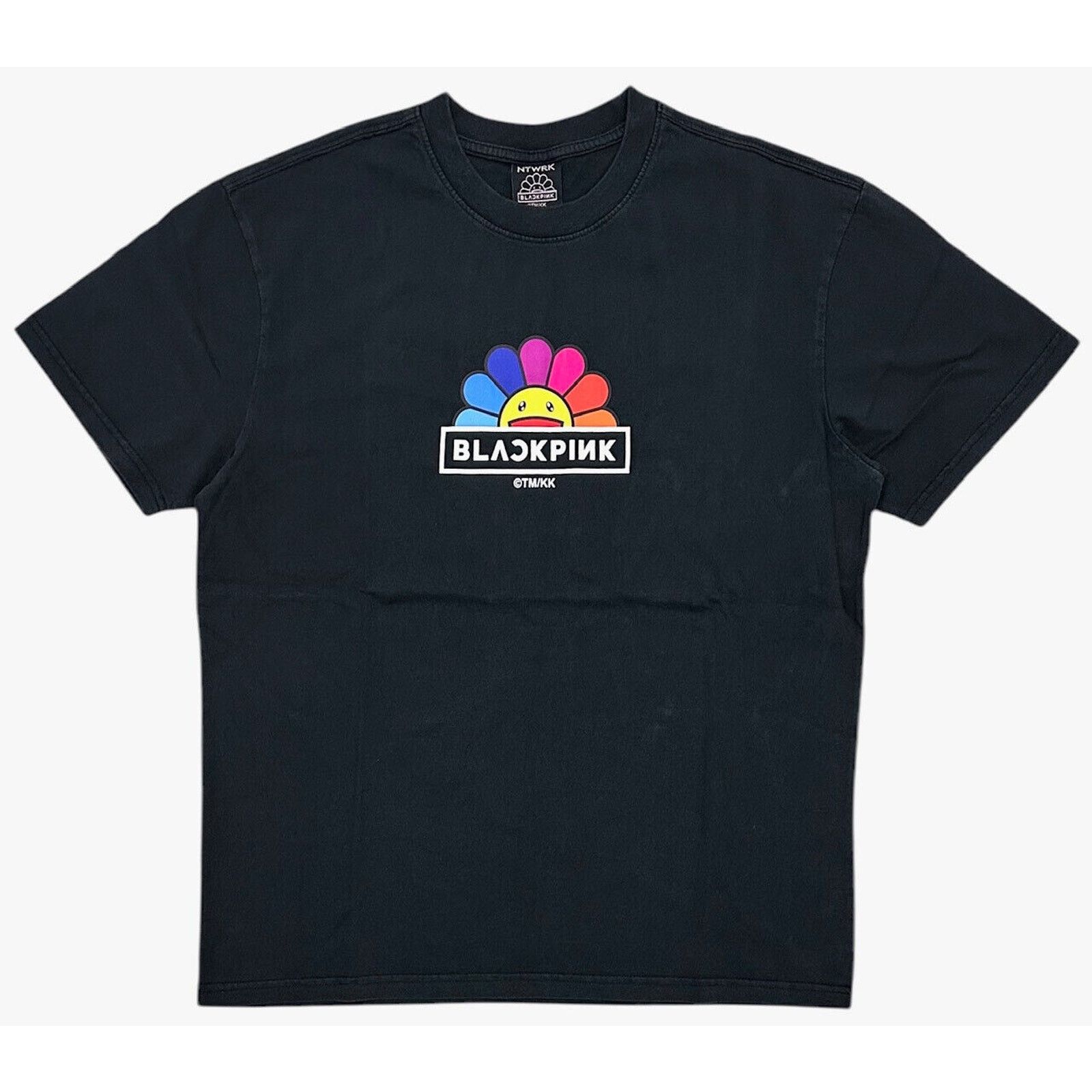 BLACKPINK X Takashi Murakami Rainbow Flower Logo Tee T-Shirt