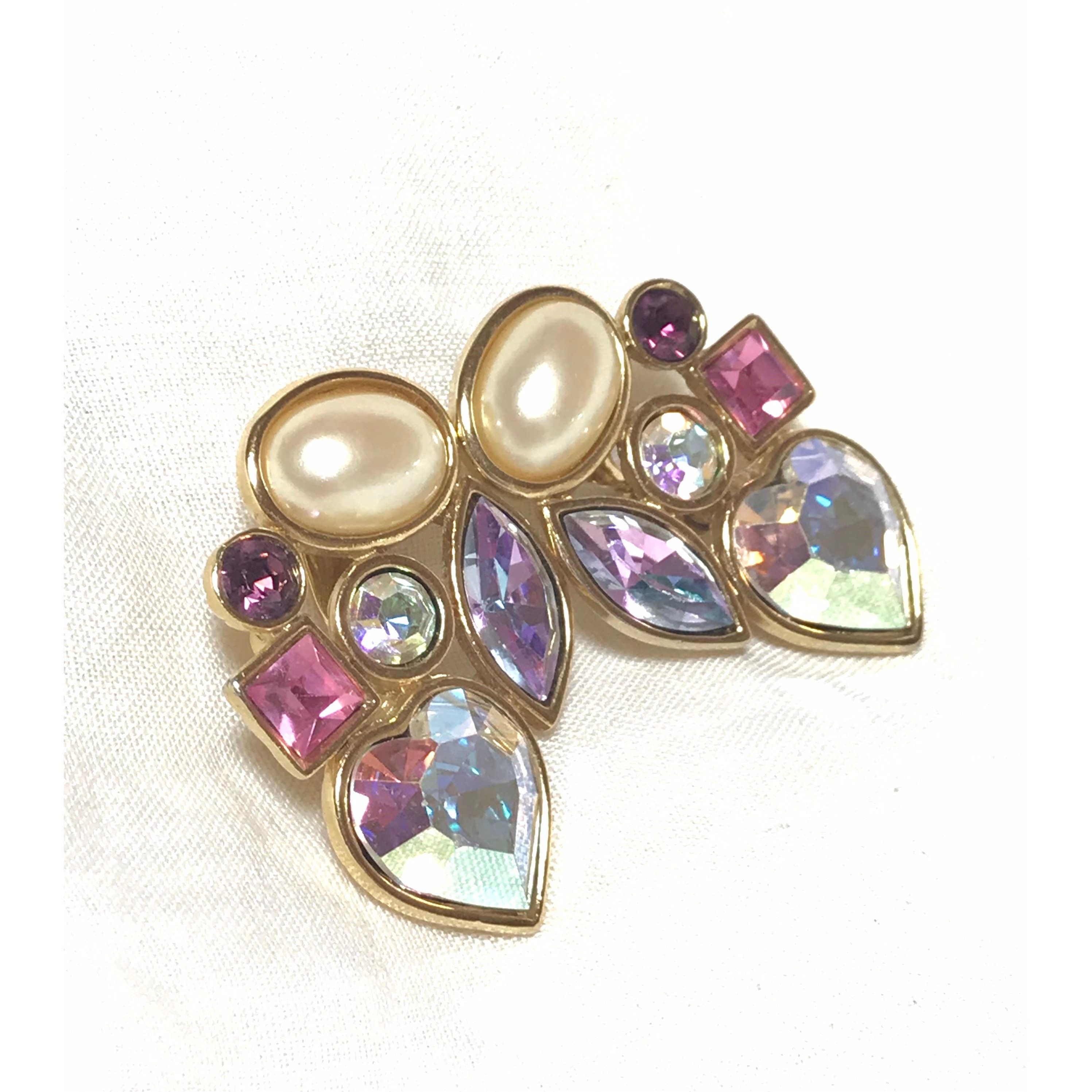 Yves Saint Laurent Vintage Yves Saint Laurent crystal and pearl earrings. Size ONE SIZE - 4 Thumbnail