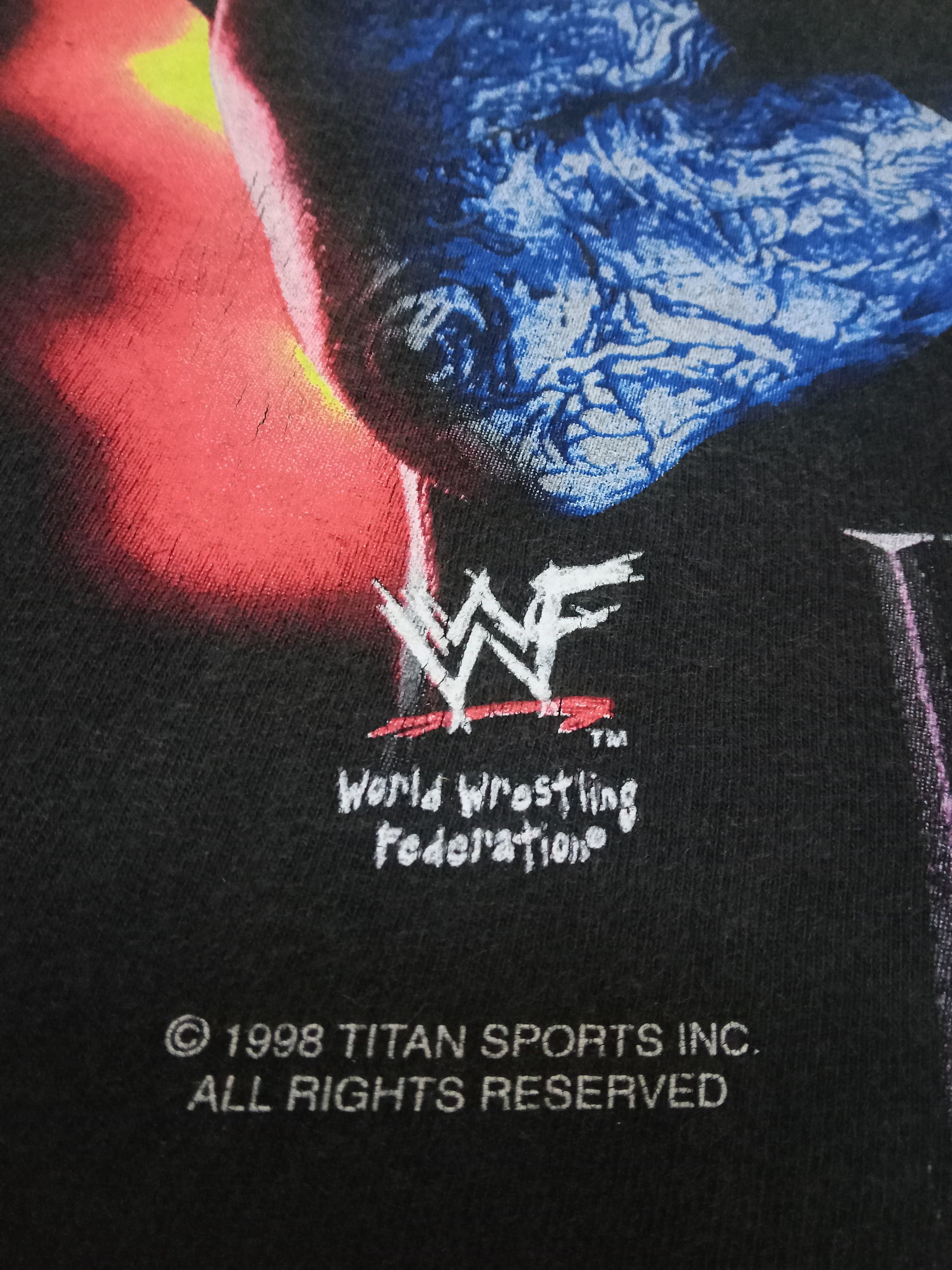 Vintage × WWF Undertaker The Truth Shall Be Told 1998 Vintage WWF T Shirt Size US XL / EU 56 / 4 - 3 Thumbnail