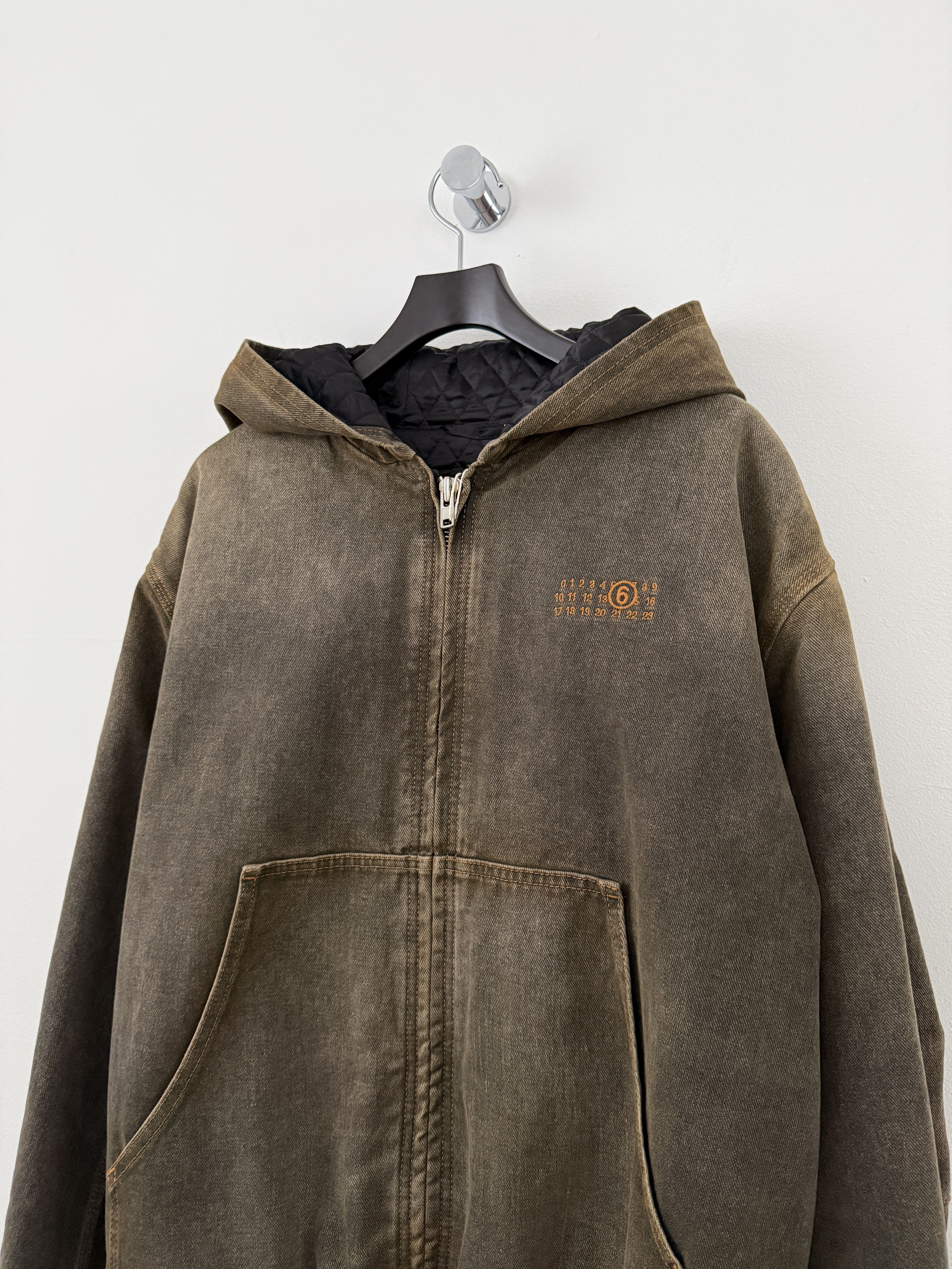 Maison Margiela MM6 Brown Denim Hooded Zip-Up Jacket Size US S / EU 44-46 / 1 - 5 Thumbnail