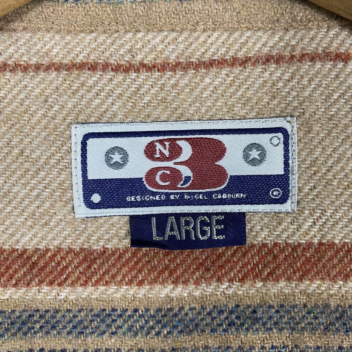 Designer × Nigel Cabourn × Vintage Vintage 90s Nigel Cabourn Wool Stripe Button Shirt L Size Size US L / EU 52-54 / 3 - 16 Thumbnail