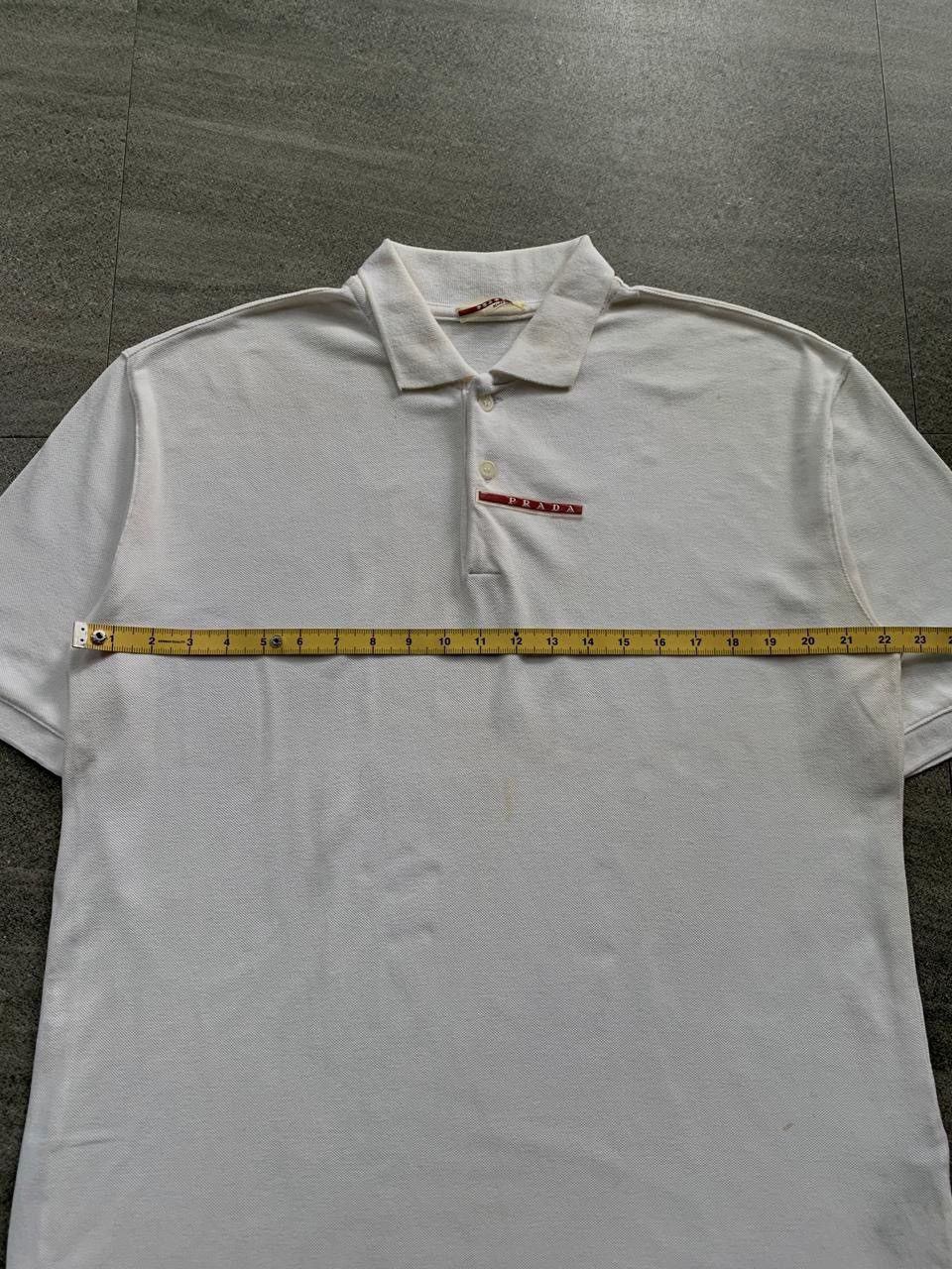 Prada FREE TAX! Red Tab Polo Shirt in Cream Size US XL / EU 56 / 4 - 10 Thumbnail