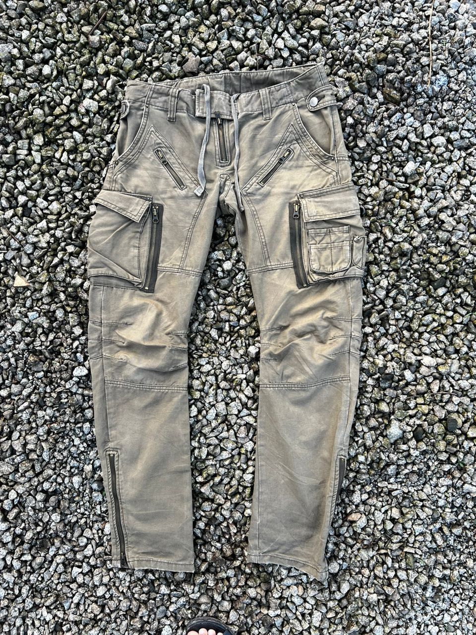 PPFM Japanese Brand PPFM Sunfaded Distress Cargo Pants Size US 34 / EU 50 - 2 Thumbnail