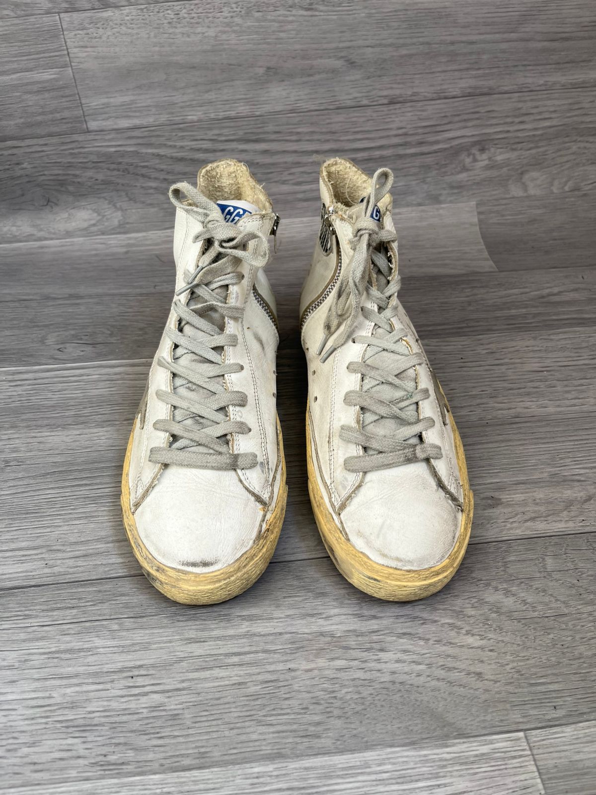 Golden Goose Golden Goose Francy Distressed Hi-Top Sneakers Sz 40 Size US 7 / EU 40 - 9 Thumbnail