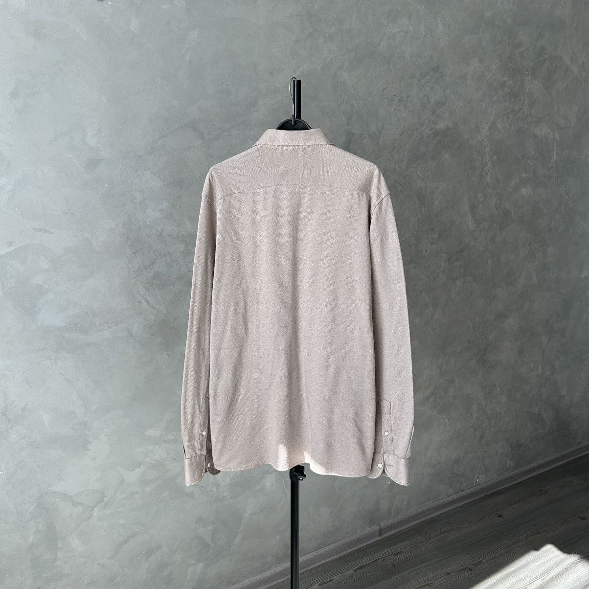 Boggi 💵 Boggi Milano Oldmoney Slim Fit Beige Shirt Size US XL / EU 56 / 4 - 7 Thumbnail