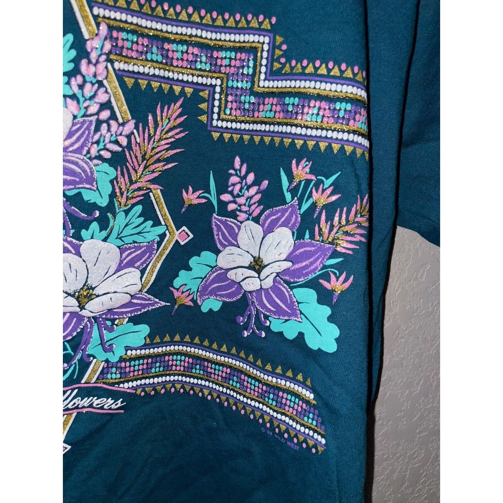 Jerzees Vintage Wyoming Wildflower Shirt Wild Flower Tee VTG 90s L Size US L / EU 52-54 / 3 - 4 Thumbnail