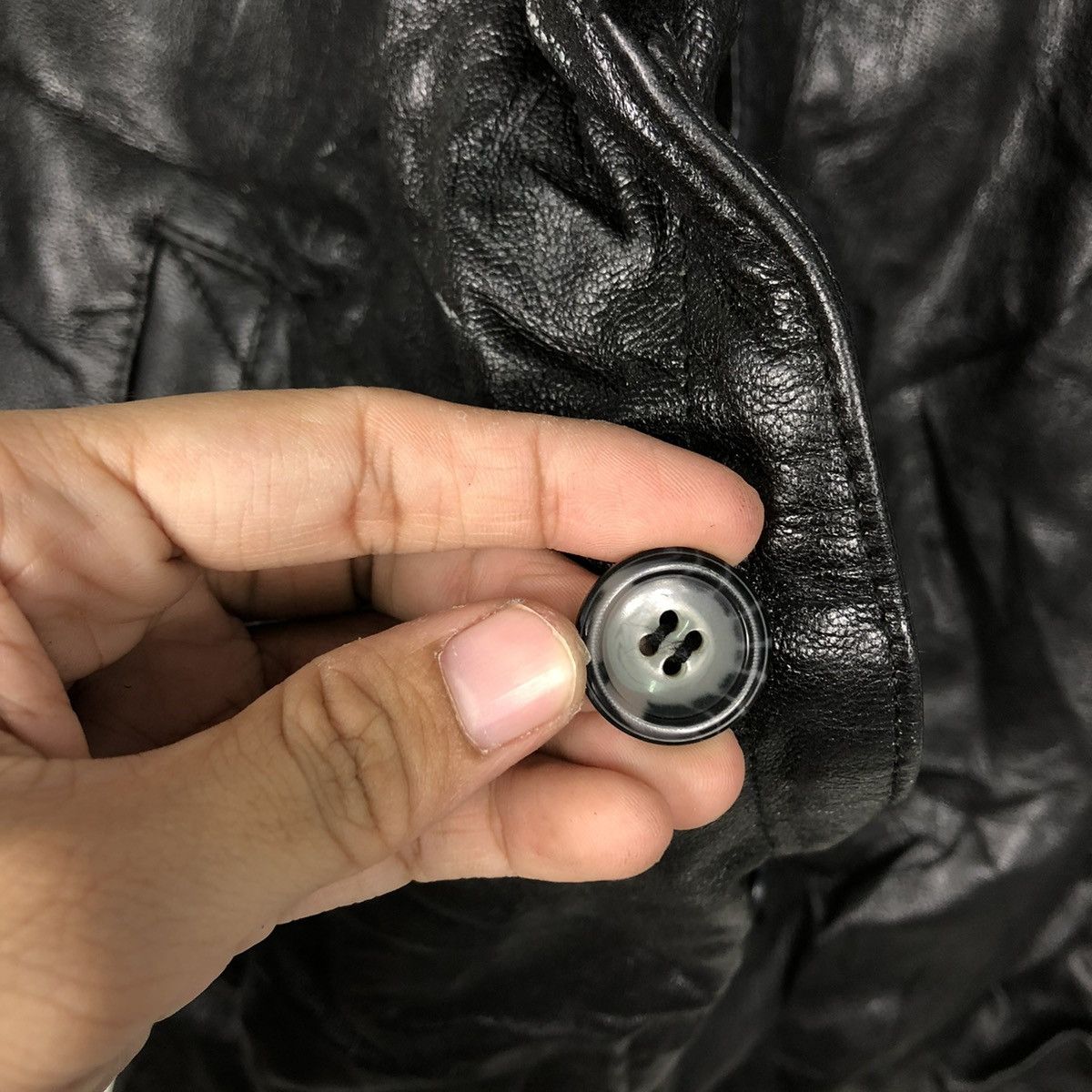 Japanese Brand VINTAGE GENUINE LEATHER JACKET BIKE BRUMAS MINK FUR BLANKET Size US S / EU 44-46 / 1 - 18 Thumbnail