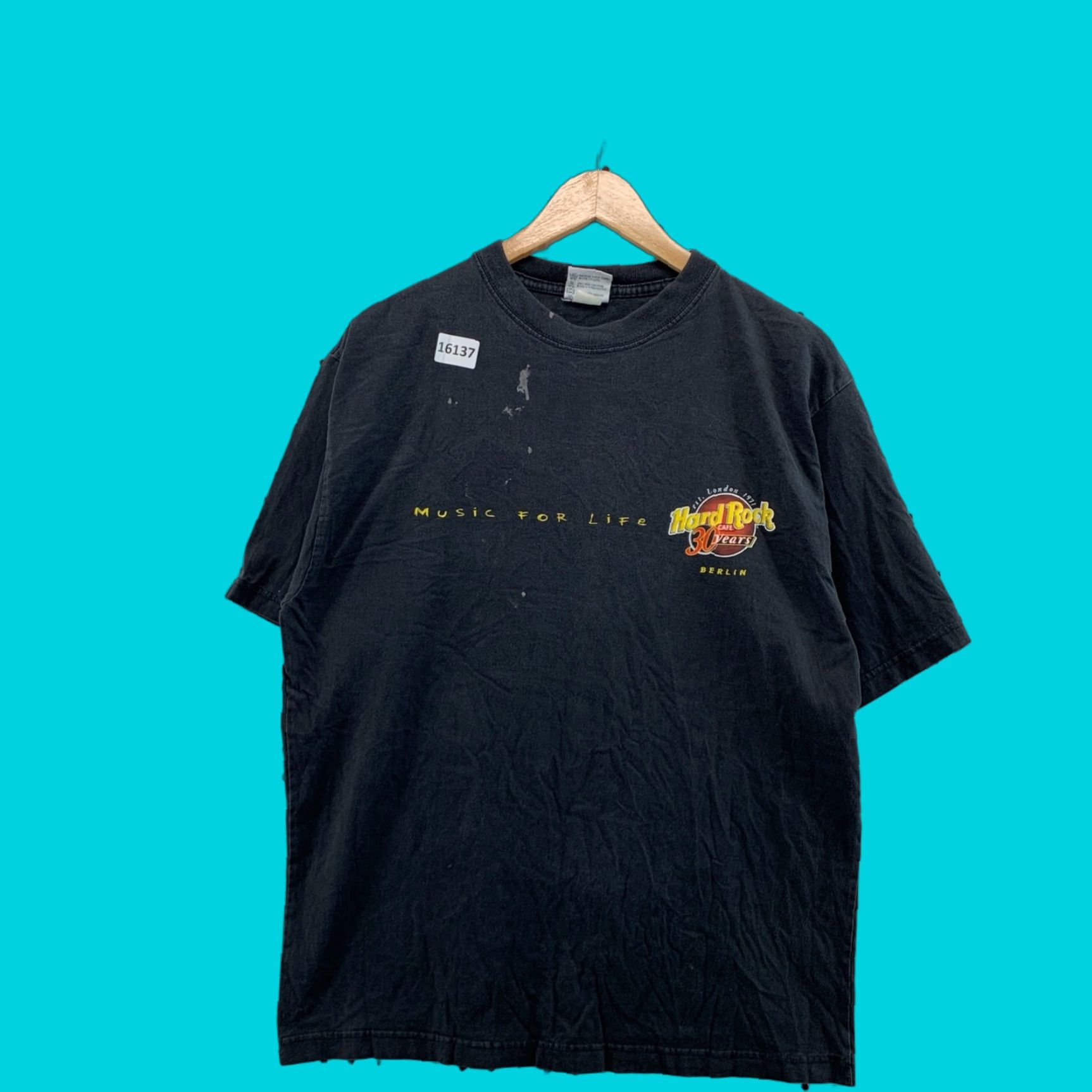 Hard Rock Cafe VINTAGE Hard Rock Cafe Berlin T-Shirt Adult Large Black Short Sleeve World Tour Unisex Size US L / EU 52-54 / 3 - 1 Thumbnail