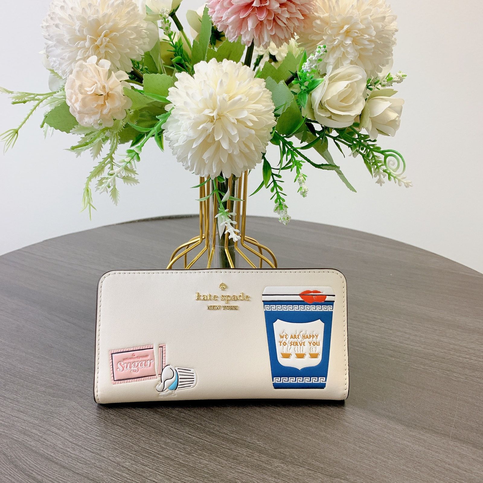 Kate Spade Kate Spade KF487 Coffee Break Large Slim Bifold Wallet Size ONE SIZE - 1 Thumbnail
