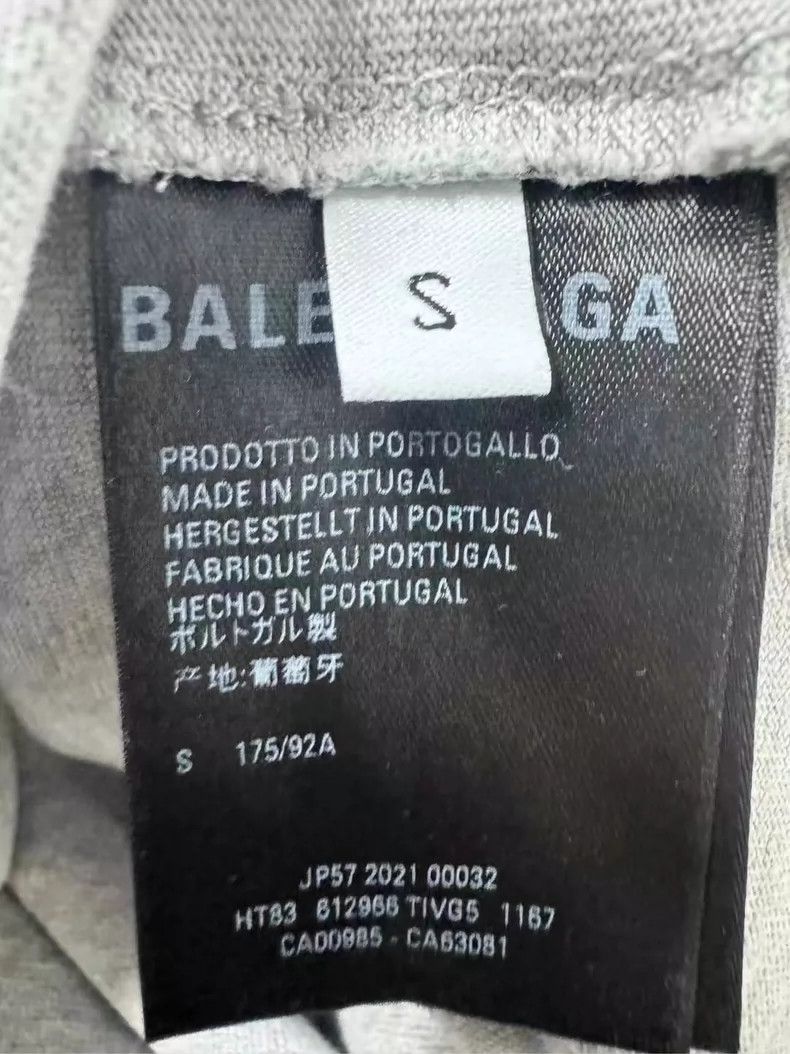 Balenciaga Balenciaga Grey front and back logo short sleeve Size US S / EU 44-46 / 1 - 5 Thumbnail