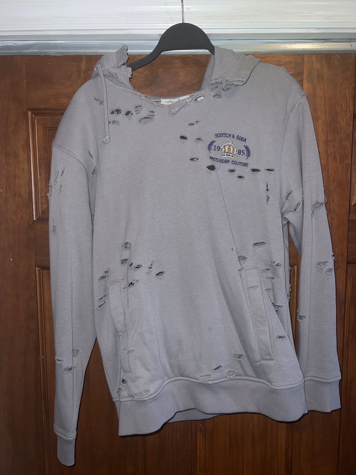 Scotch & Soda Scotch & Soda Distressed hoodie. Size US S / EU 44-46 / 1 - 1 Thumbnail
