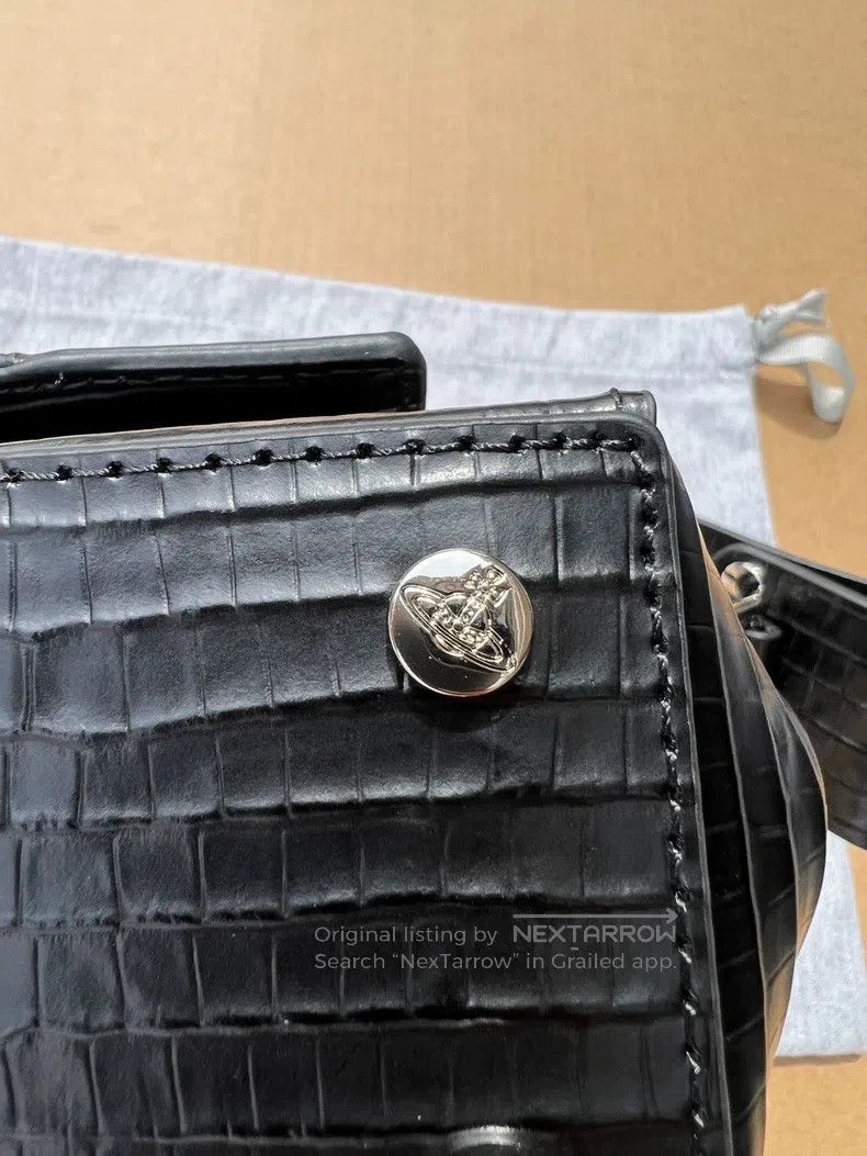 Other Vivienne Westwood size os Black Lizard-Print Underarm Bag/C Size ONE SIZE - 5 Thumbnail
