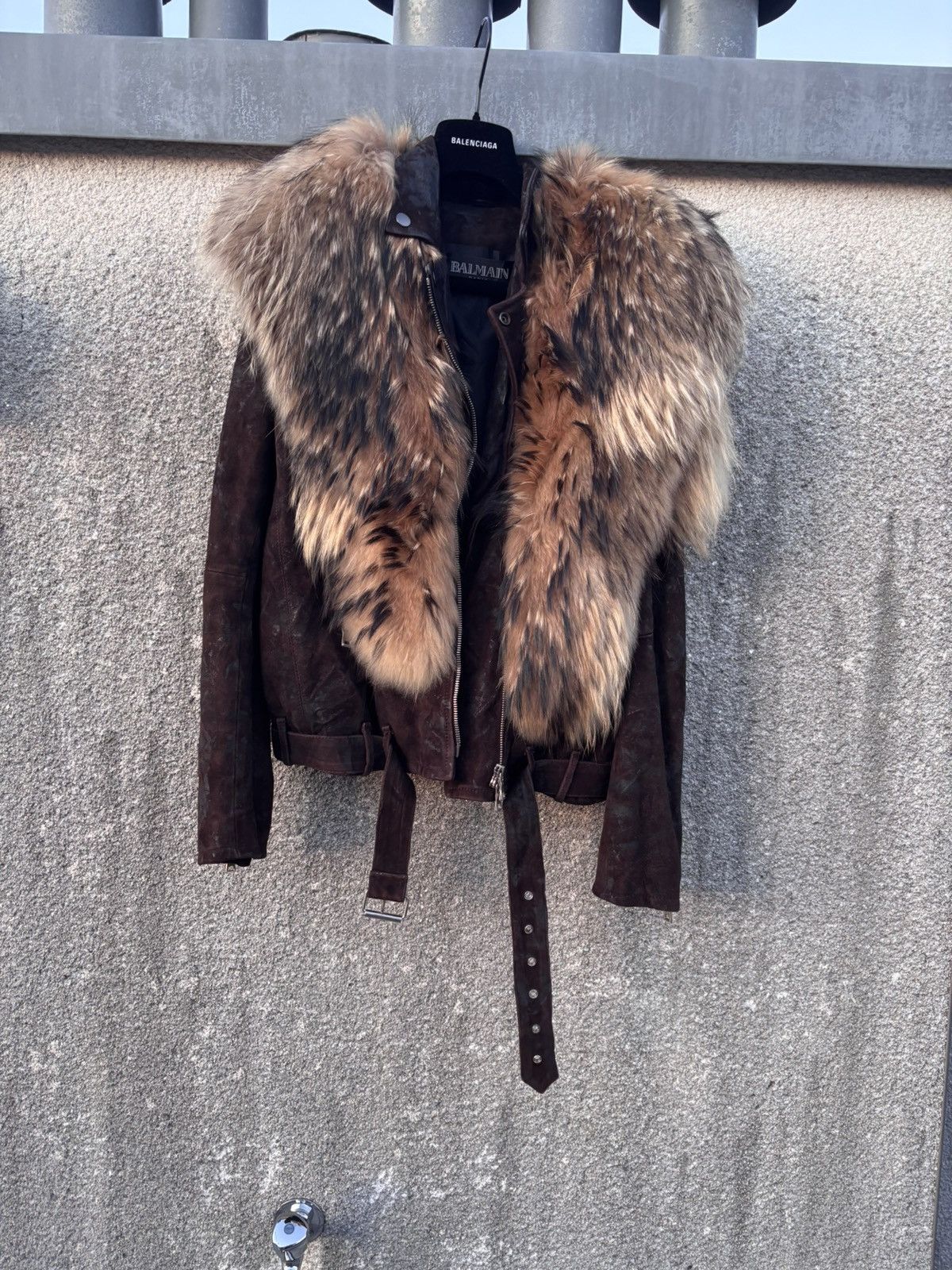Balmain Balmain AW10 waxed rabbit fur leather jacket Size US M / EU 48-50 / 2 - 2 Thumbnail