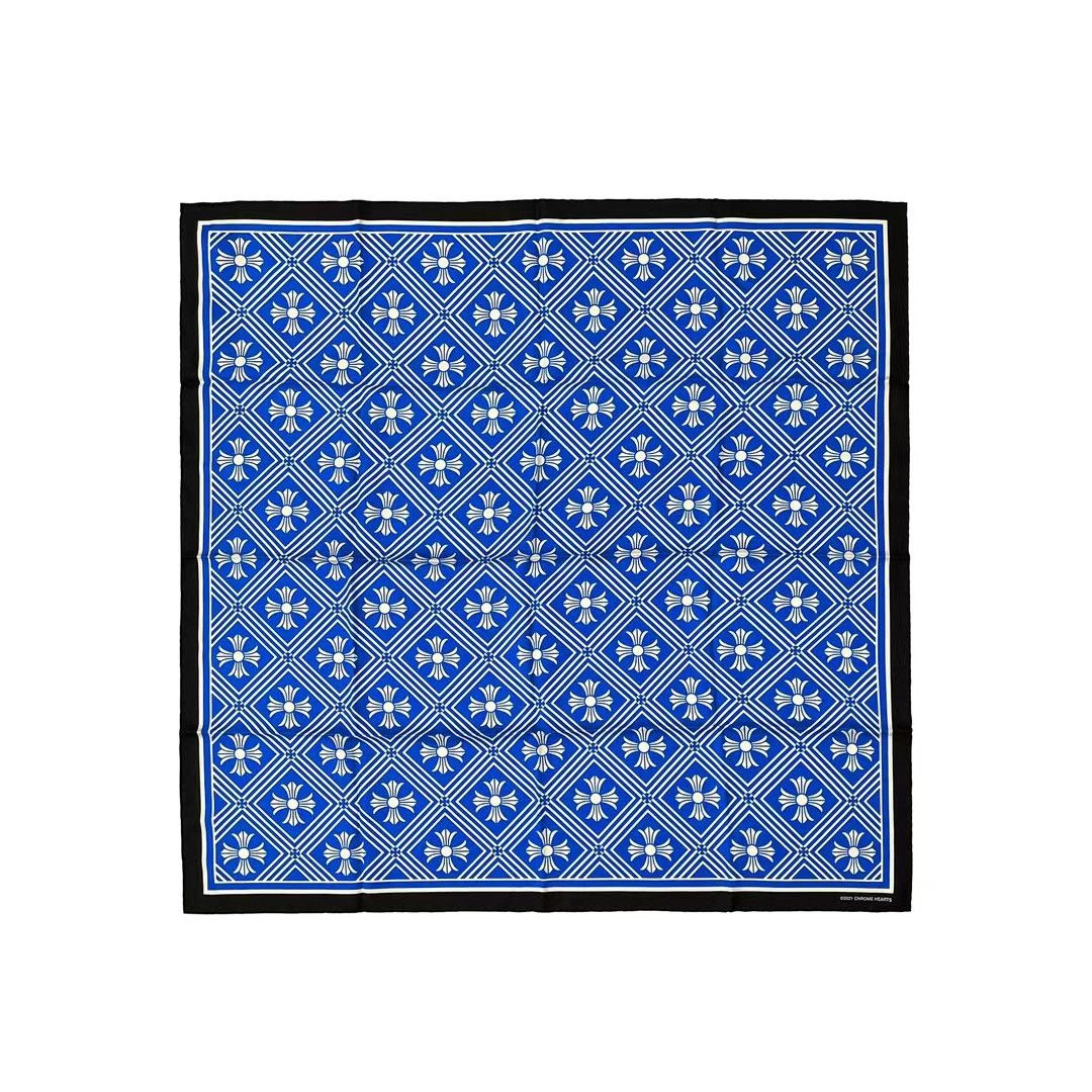 Chrome Hearts Chrome Hearts Blue Cross Silk Scarf Size ONE SIZE - 2 Thumbnail