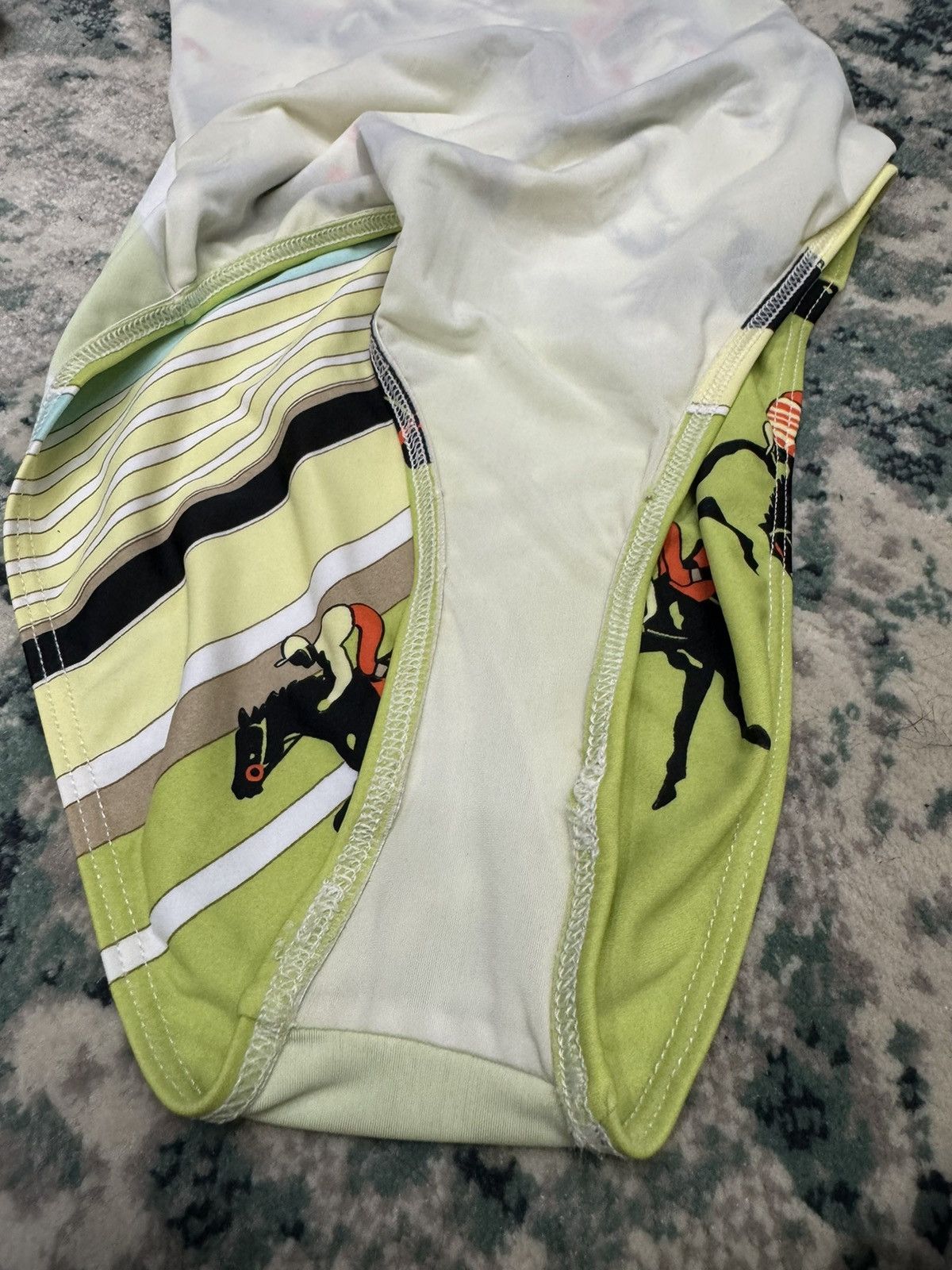 Hermes VINTAGE 1980s HERMES LE COURSES SWIMMING SUIT BIKINI SIZE 36 Size XS / US 0-2 / IT 36-38 - 11 Thumbnail