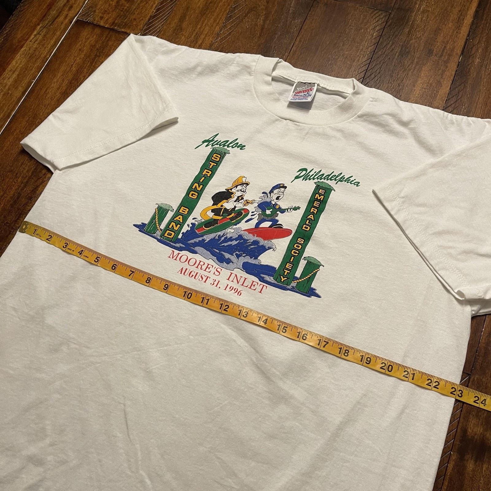 Jerzees Vintage Avalon String Band Shirt XL Moore's Inlet 1996 90s Size US XL / EU 56 / 4 - 7 Thumbnail