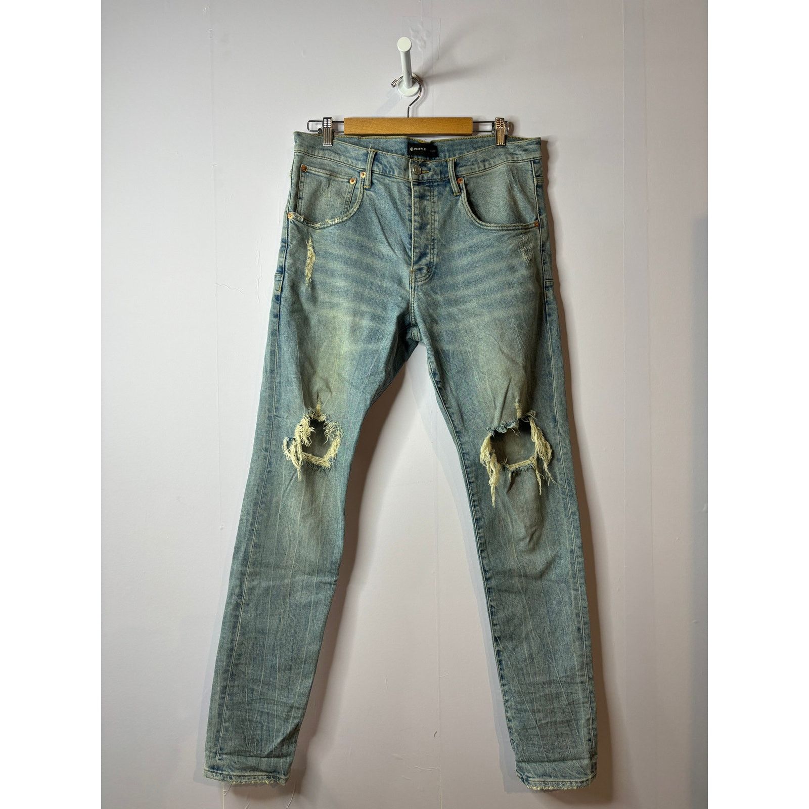 Purple Jeans Light Wash Blue 36 Used