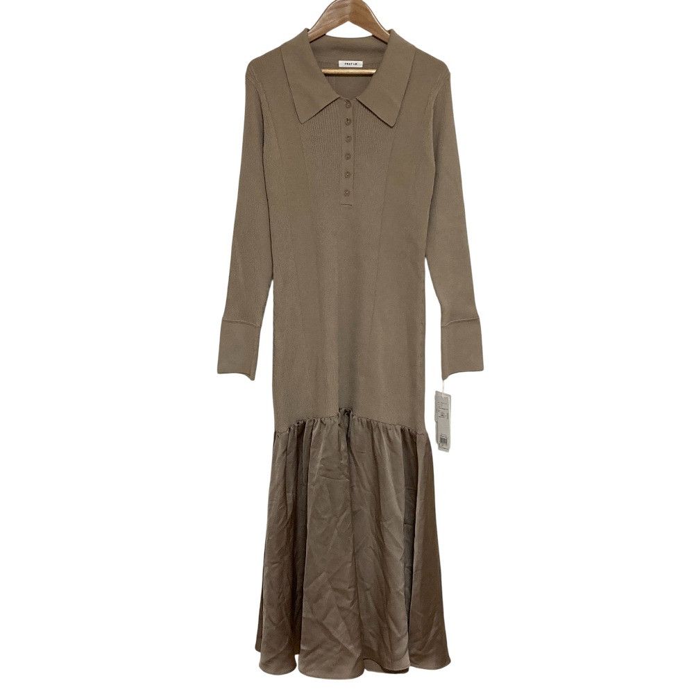 Other Other FRAY I.D Satin Flare Polo Dress Textile Dresses FWNO211088 ...