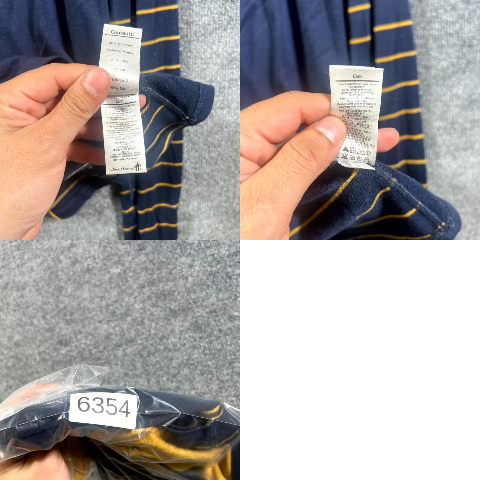 Smartwool SmartWool Base Layer Top Mens Medium Blue Striped Merino Wool Thermal Running Size US M / EU 48-50 / 2 - 8 Thumbnail