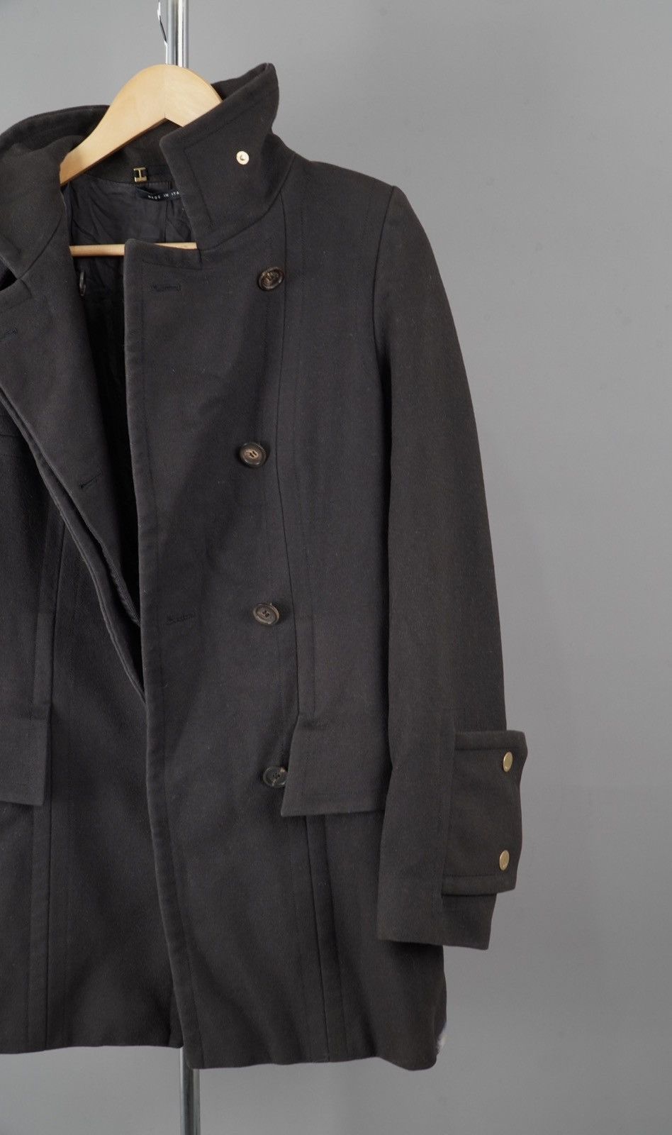 Gucci × Tom Ford Gucci - Tom ford - Archive AW03 Stand Collar Wing Wool Coat Size S / US 4 / IT 40 - 9 Thumbnail