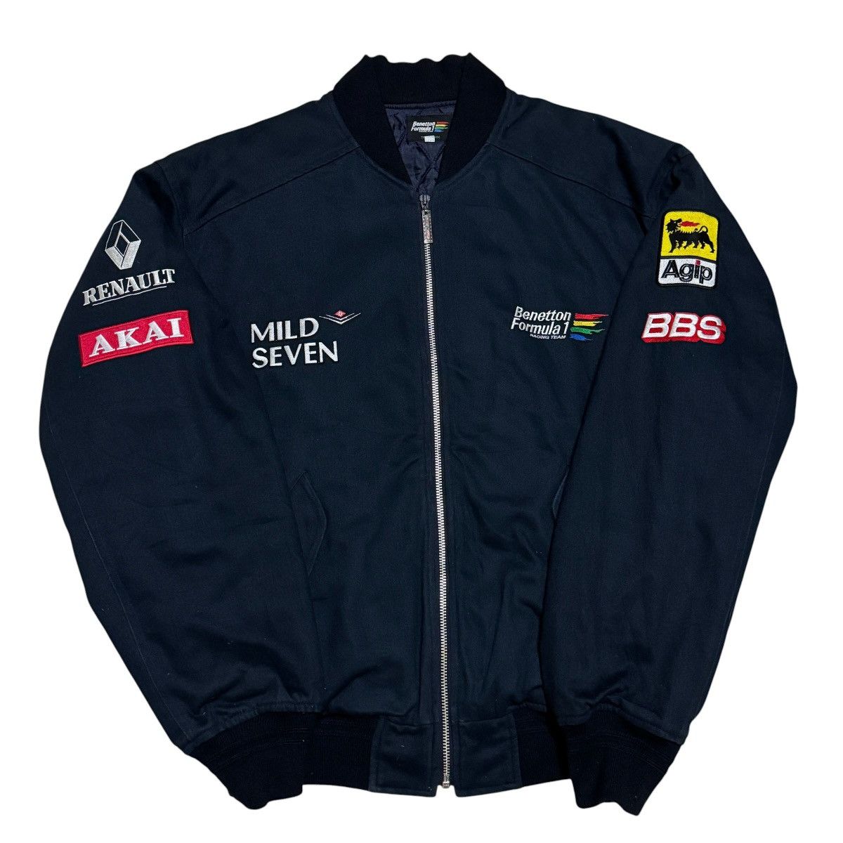 Benetton Vintage Rare Benetton Renault F1 Racing Team Bomber Jacket Size US L / EU 52-54 / 3 - 1 Thumbnail