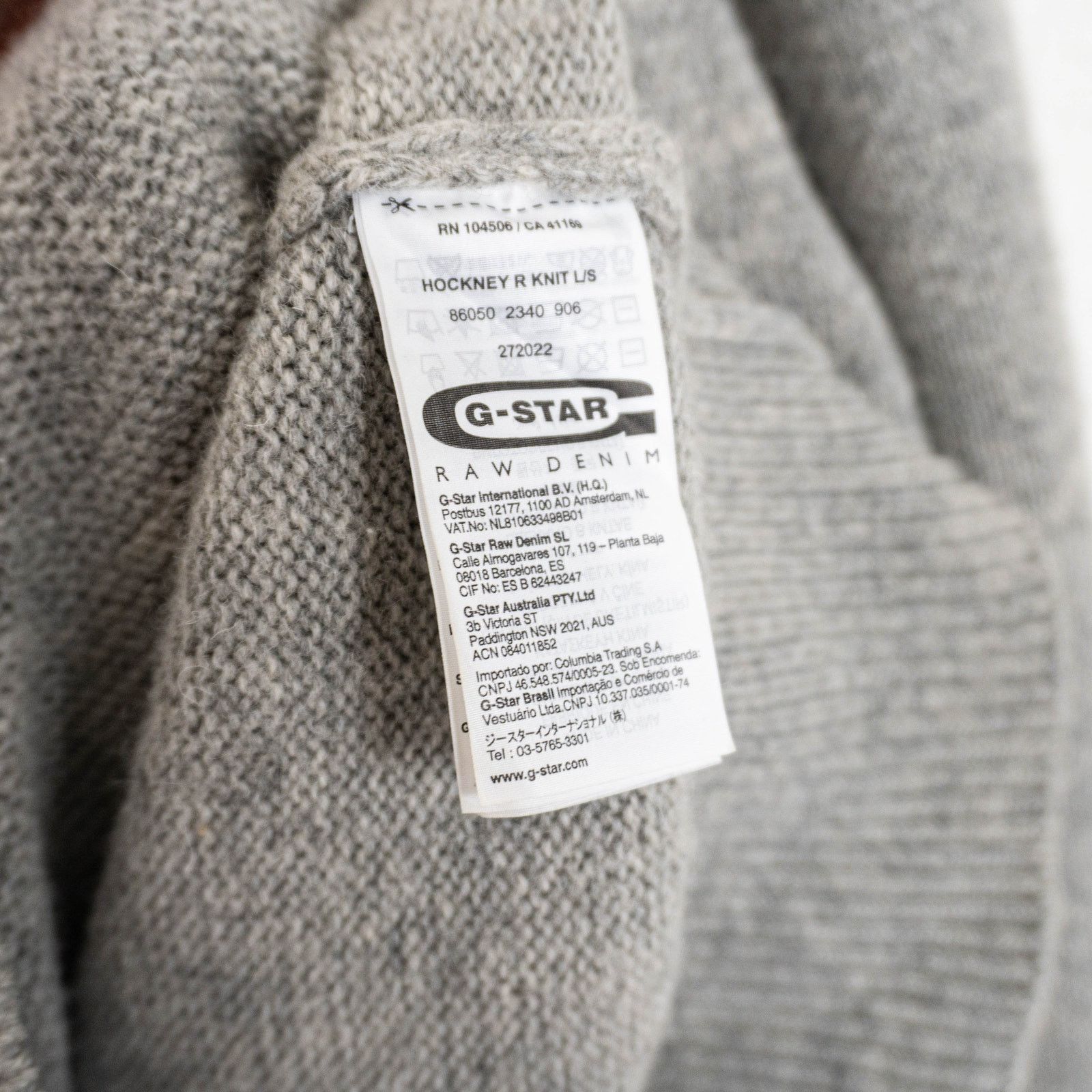 G-Star G-Star RAW Hockney Knit Sweater in Gray Lambwool blend Size US M / EU 48-50 / 2 - 6 Thumbnail