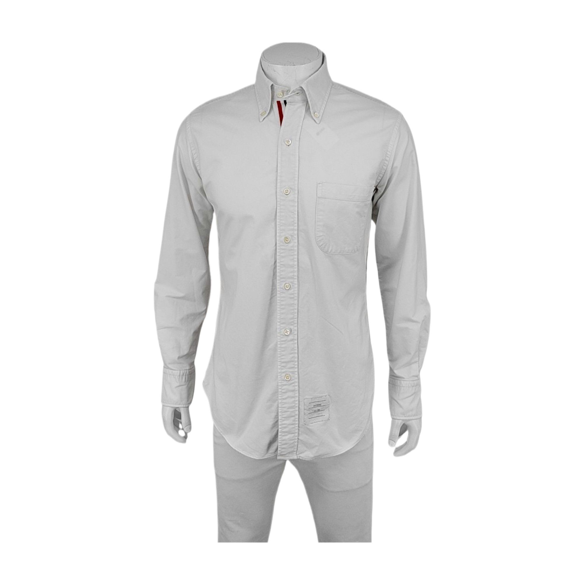 Thom Browne Thom Browne White Cotton Button Down Shirt Size 2 Size US M / EU 48-50 / 2 - 1 Thumbnail