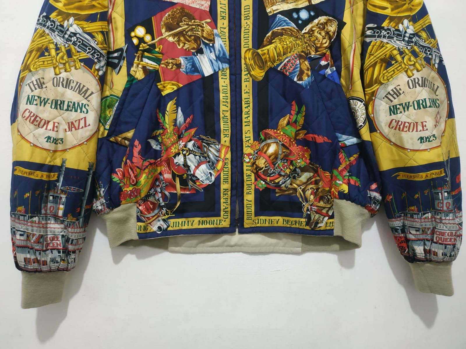 Hermes Vintage Hermes Reversible Silk Bomber Jacket Size US M / EU 48-50 / 2 - 19 Thumbnail