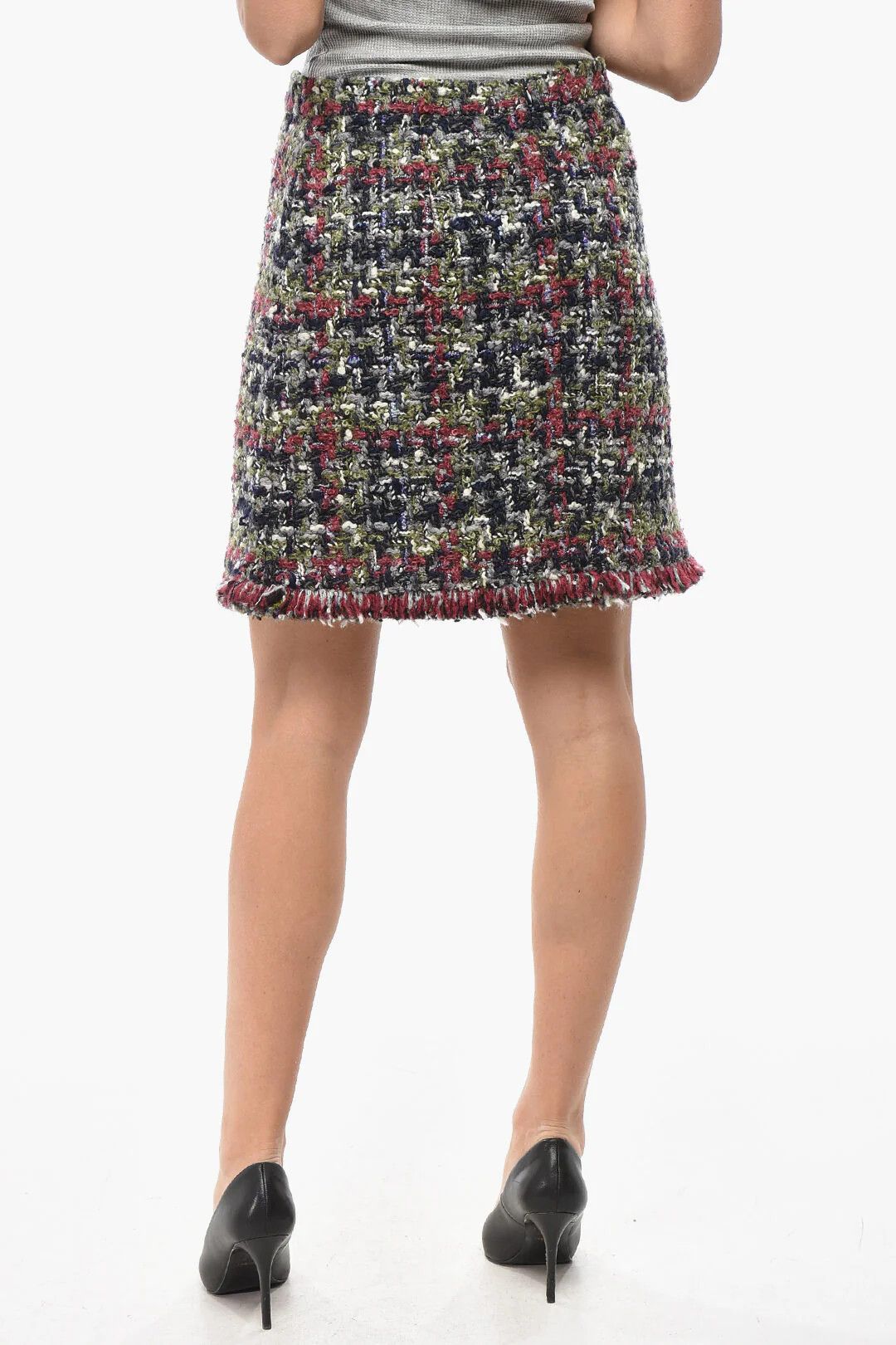 Etro og1mm0426 Multicolor Tweed Skirt in Multicolor Size 30" / US 8 / IT 44 - 2 Thumbnail