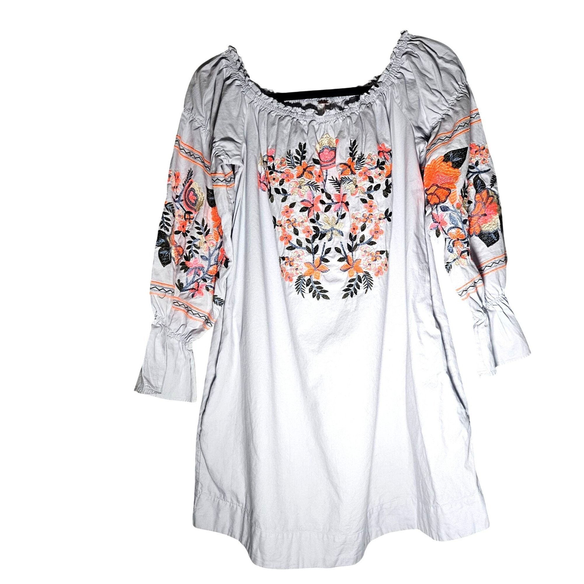 Free People Free People Fleur Du Jour Dress White Floral Embroidery Smal Size S / US 4 / IT 40 - 2 Thumbnail