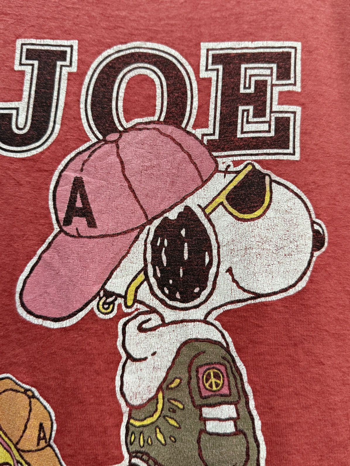 Cartoon Network Thrashed Vintage Peanuts Joe America Paper Thin Tee Size US M / EU 48-50 / 2 - 4 Thumbnail