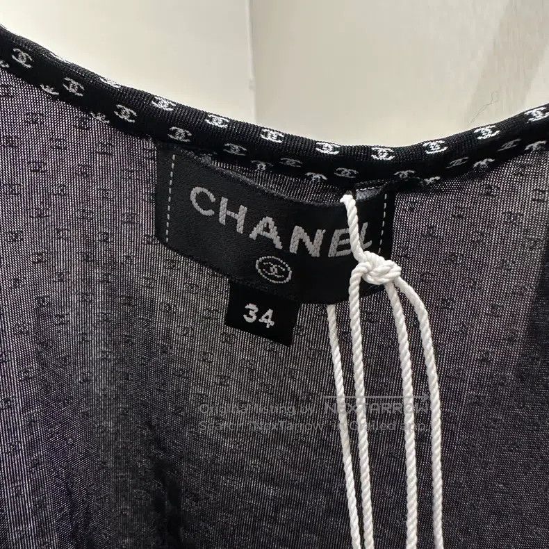 Chanel Chanel 24B wave dot full-print logo lotus leaf collar long Size XXS / US 00 / IT 34 - 3 Thumbnail