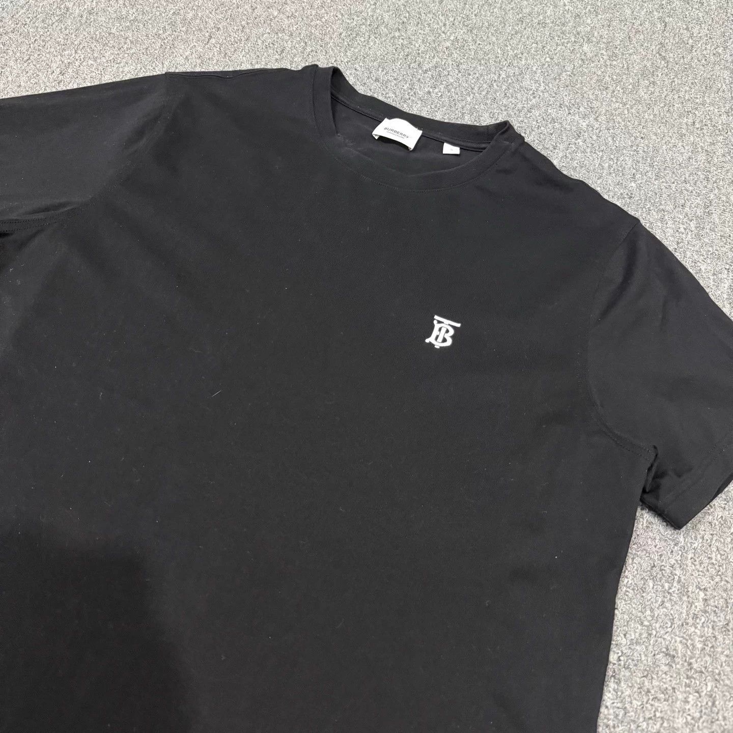 Burberry Burberry Black TB Logo Short Sleeve L 99 New Size L / US 10 / IT 46 - 3 Thumbnail