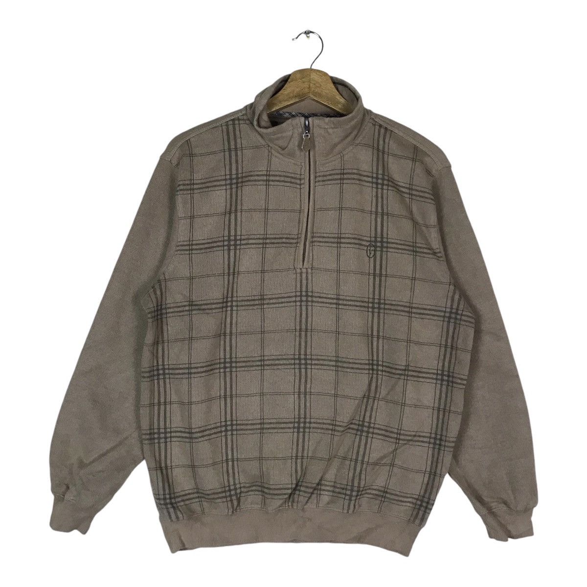 Vintage Vintage Gianni Valentino Quarter Zip Pullover Jumper Size US M / EU 48-50 / 2 - 1 Thumbnail