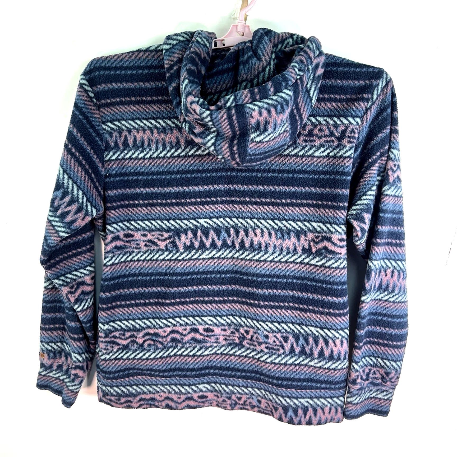 Billabong Billabong Geometric Print Pullover Fleece Sweatshirt Mens L Blue Aztec Pattern Size US L / EU 52-54 / 3 - 6 Thumbnail