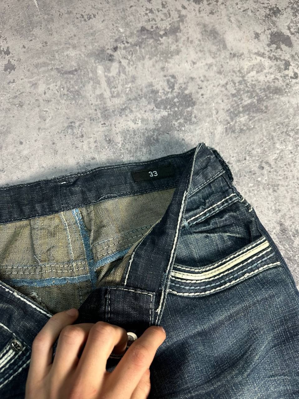 Affliction Affliction Ace Denim Jeans Y2K Embroidered size 31 Size 33" - 9 Thumbnail
