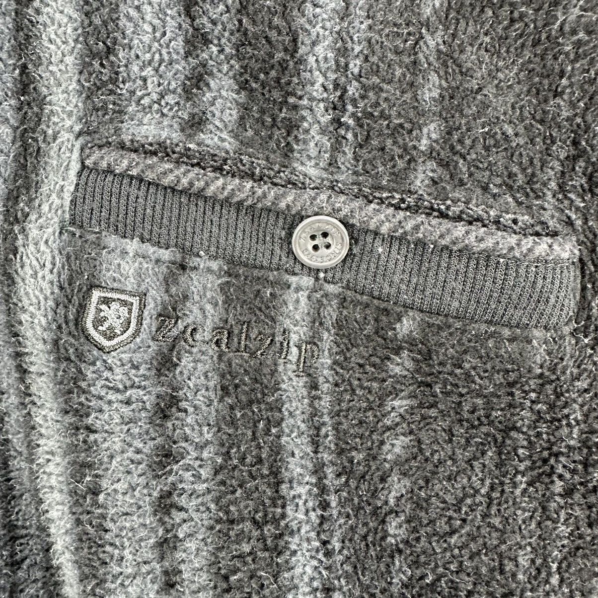 Japanese Brand Vintage Polo Shirt Striped Fleece Single Pocket by Zealzip Size US M / EU 48-50 / 2 - 9 Thumbnail