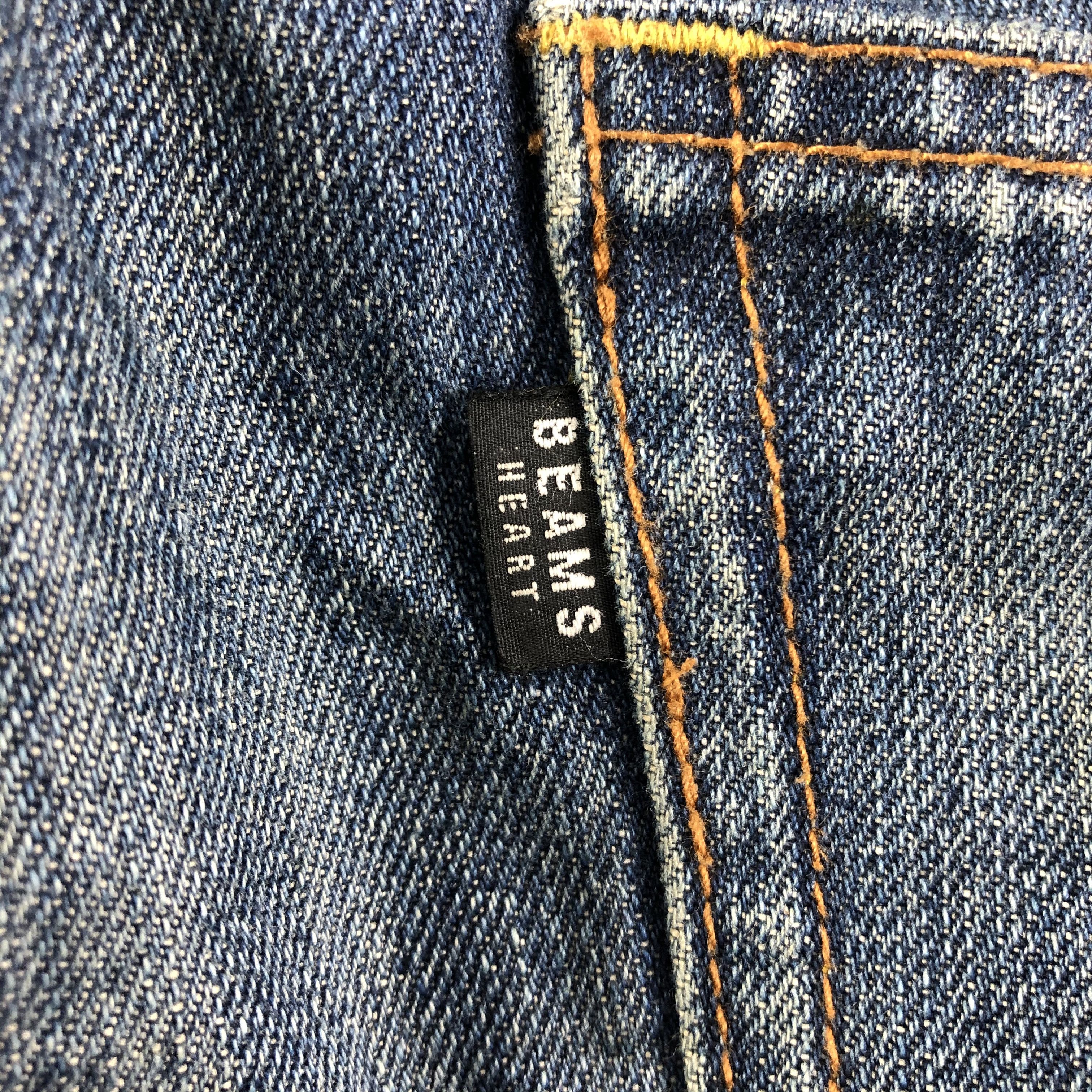 Beams Plus Beams Heart Jeans Blue Wash Denim KJ1818 Size US 32 / EU 48 - 5 Thumbnail