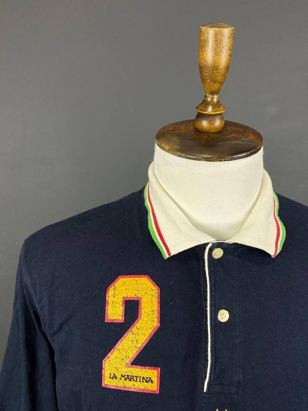 La Martina La Martina Blue Cotton Collared Popover Polo Shirt Size XL Size US XL / EU 56 / 4 - 4 Thumbnail